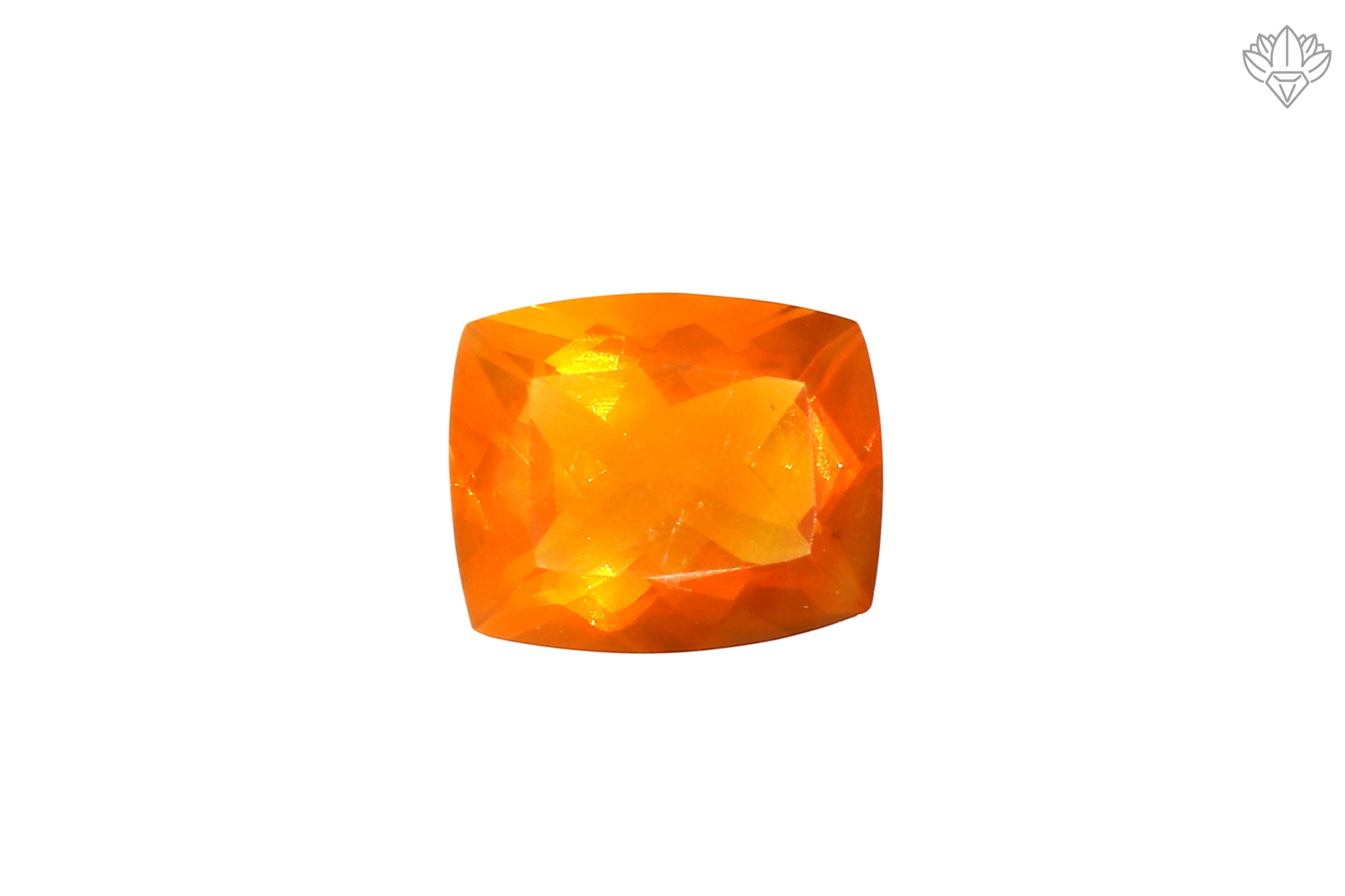 Natural Mexican Fire Opal 9x11mm Cushion Faceted Loose Gemstone for Statement Jewelry