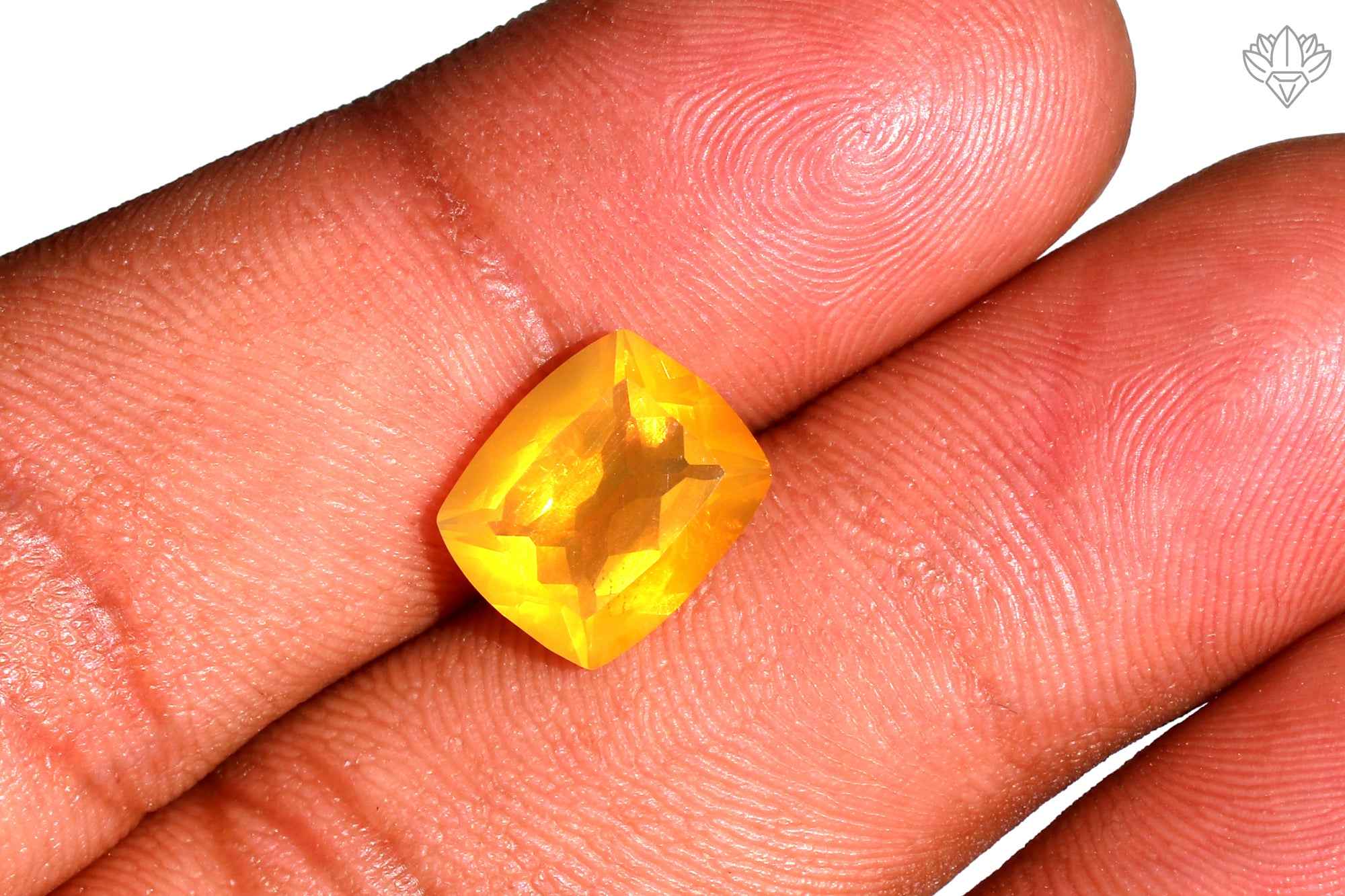 Natural Mexican Fire Opal 9x11mm Cushion Cut Faceted Loose Stone