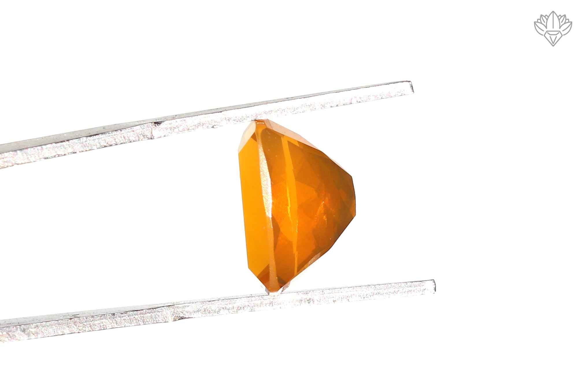 Premium Mexican Fire Opal 9x11mm Cushion Faceted Natural Loose Gemstone