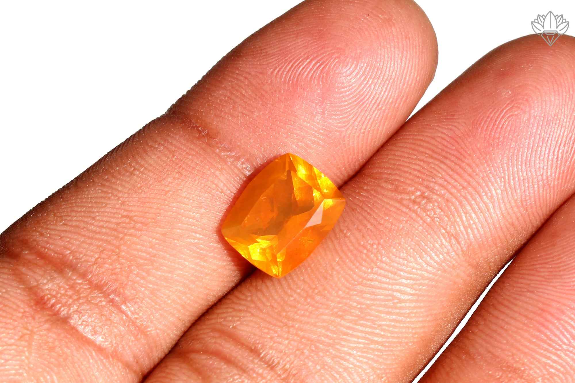 Premium Mexican Fire Opal 9x11mm Cushion Faceted Natural Loose Gemstone