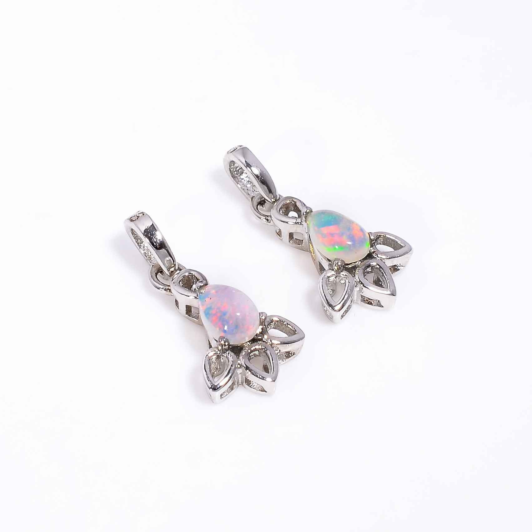Opal Pendant 6x4mm Oval Cabochon 925 Silver Coastal Collection Everyday Fashion Accessory