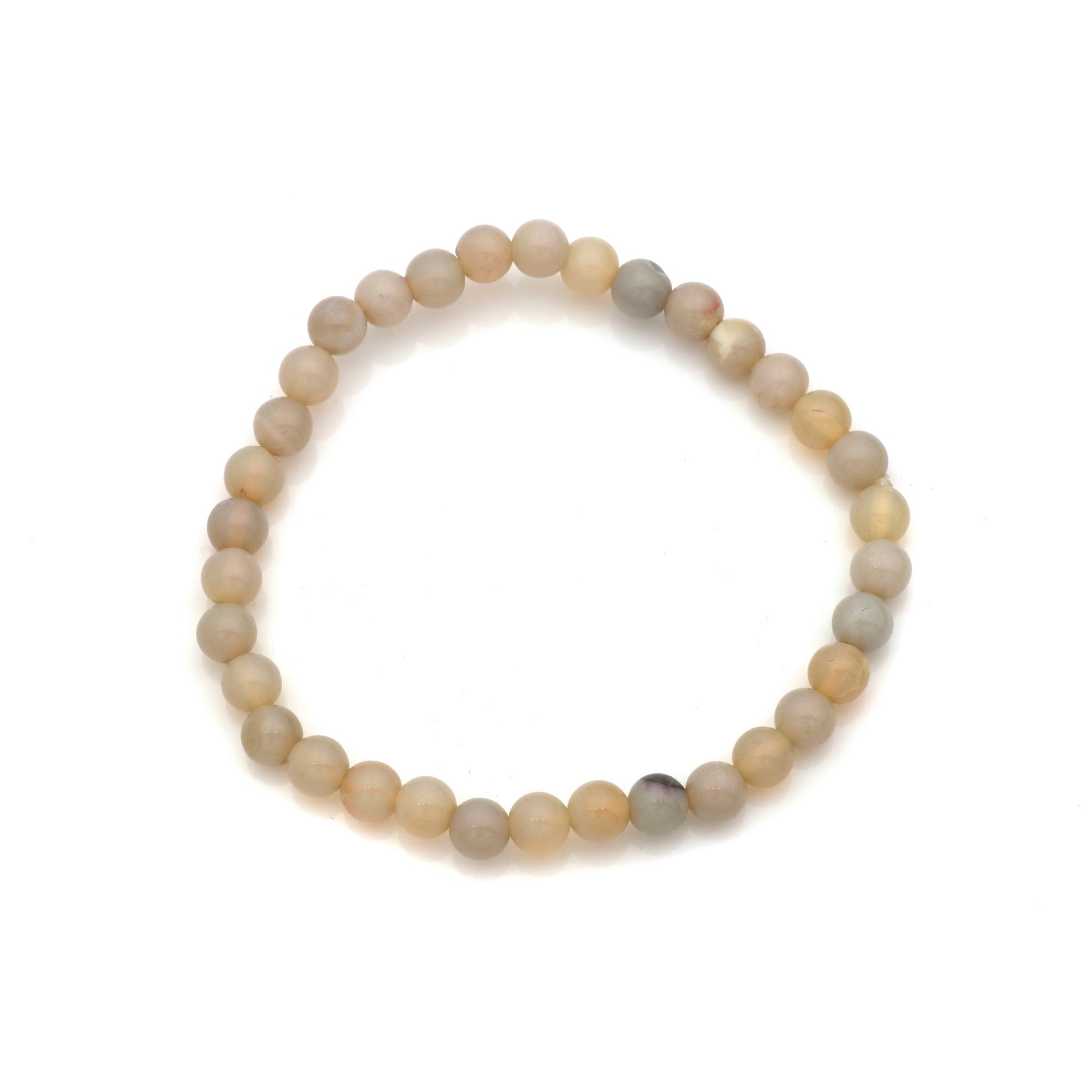 Petite Australian Opal Bracelet Natural Round Beads Handmade Jewelry 40 Ct