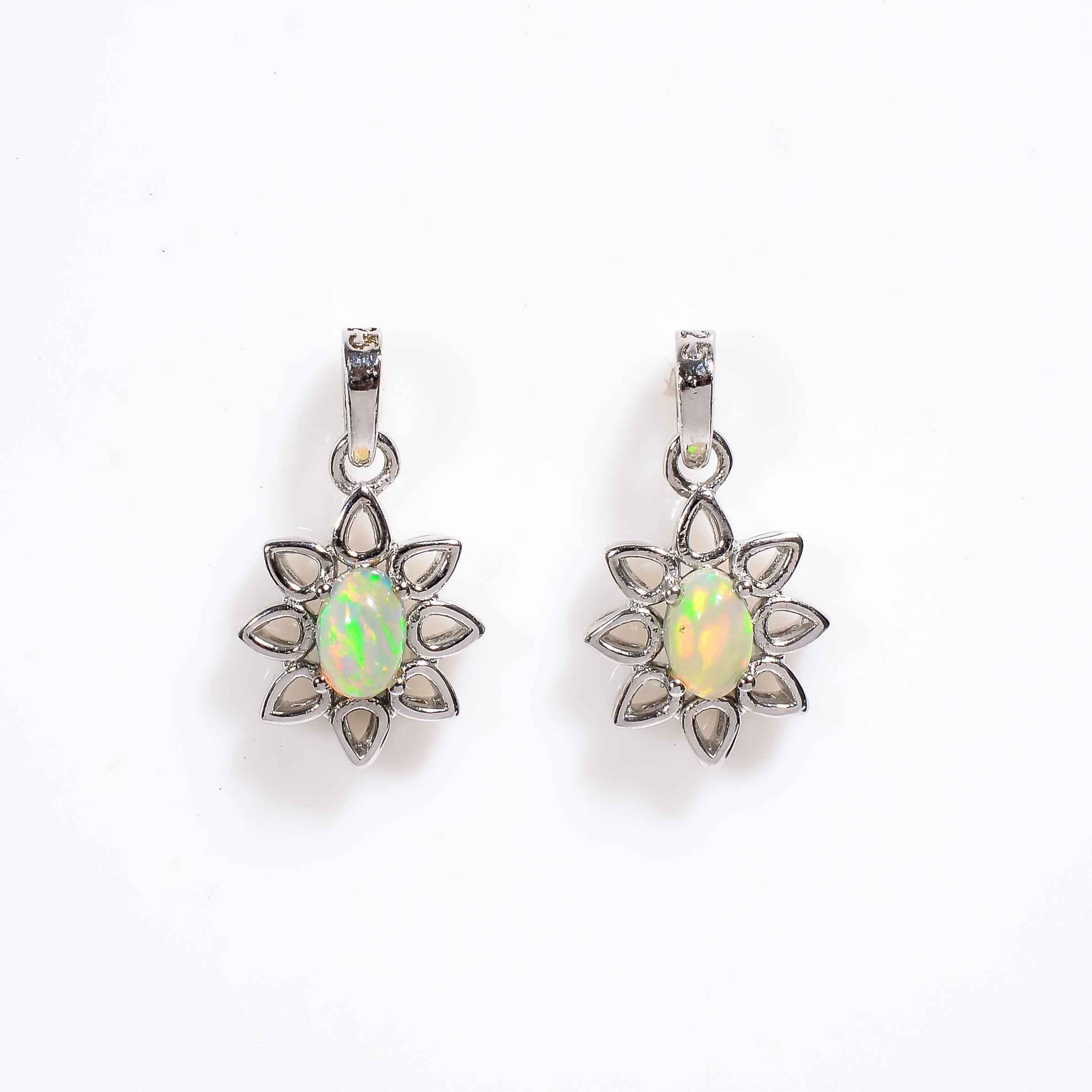 Opal Voyager Amulet 4x6mm Oval Cabochon 925 Silver Wanderlust Collection Adventure Inspired Charm
