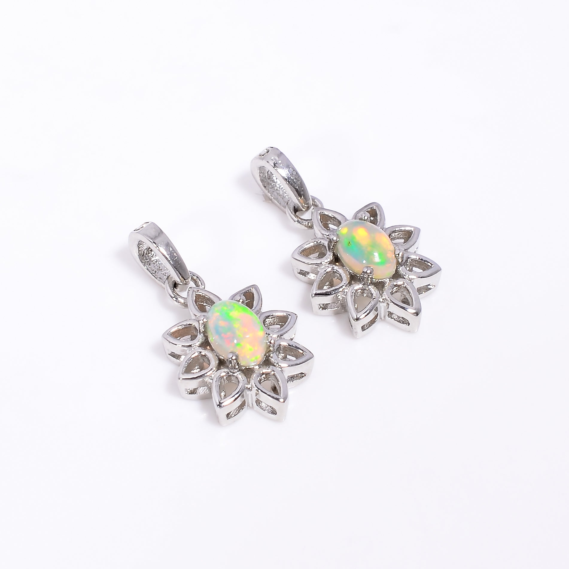 Opal Voyager Amulet 4x6mm Oval Cabochon 925 Silver Wanderlust Collection Adventure Inspired Charm