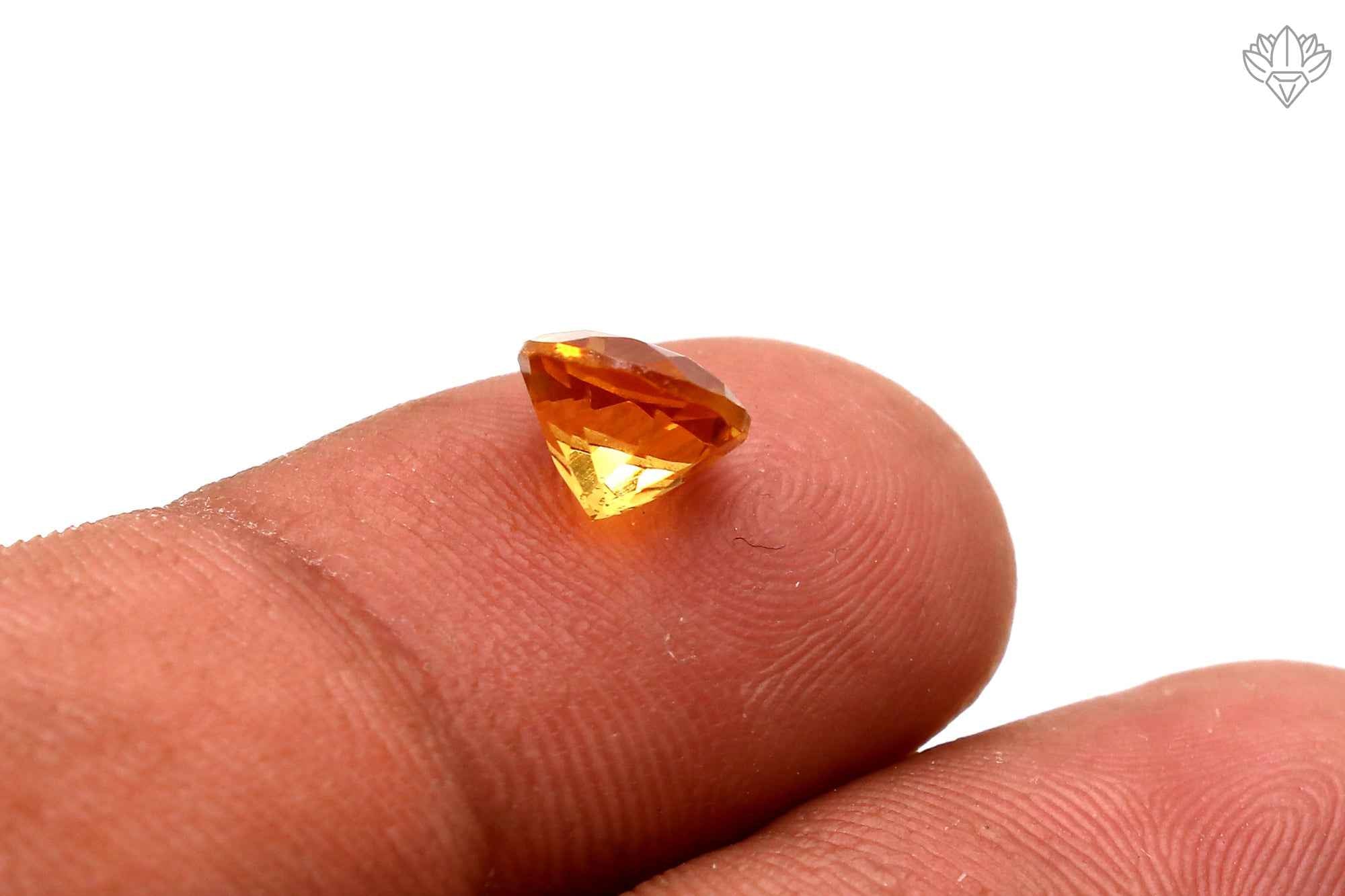 Natural Mexican Fire Opal 7mm Brilliant Round Faceted Loose Gemstone