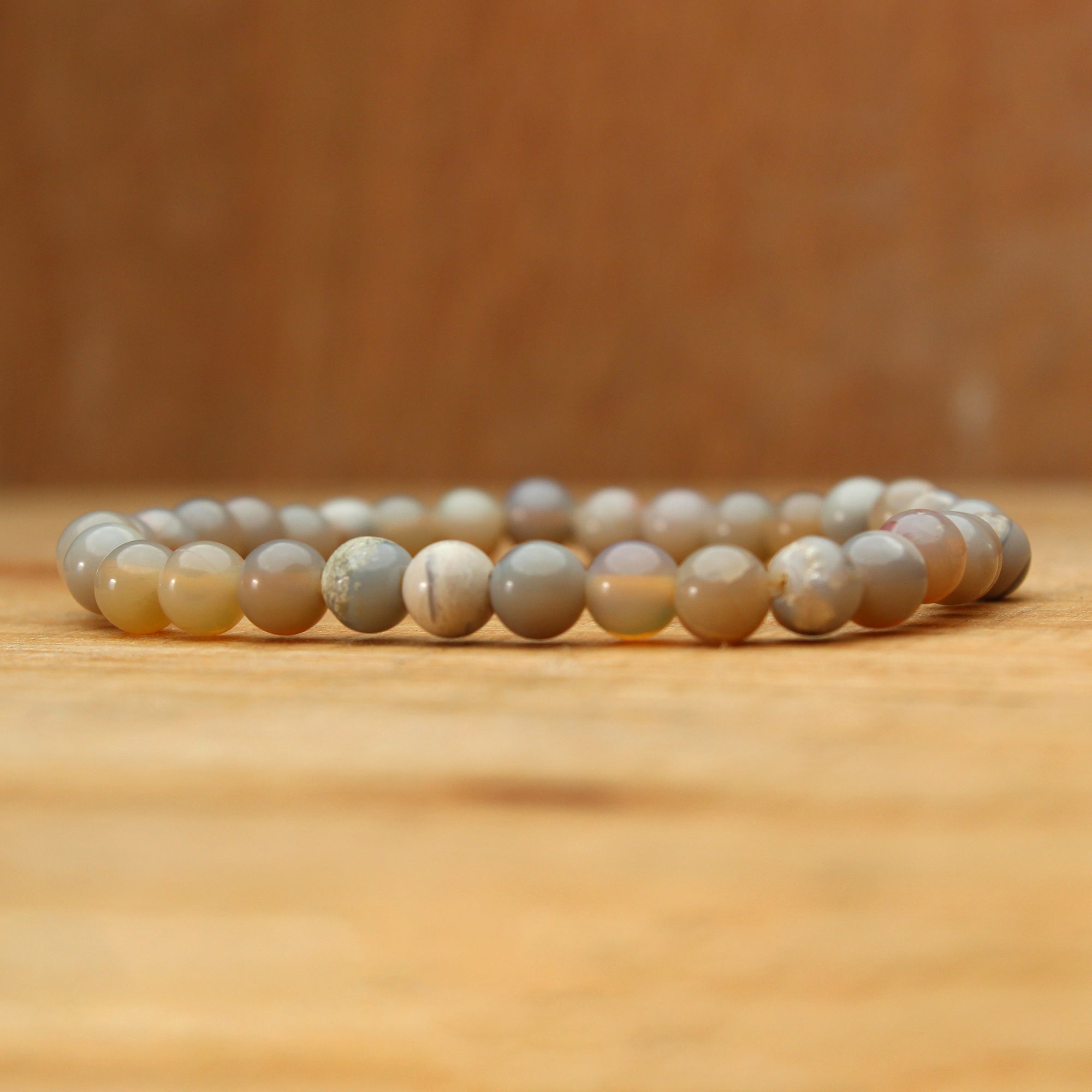 Lightweight Australian Opal Bracelet Small Round Beads Handmade Jewelry 39 Ct