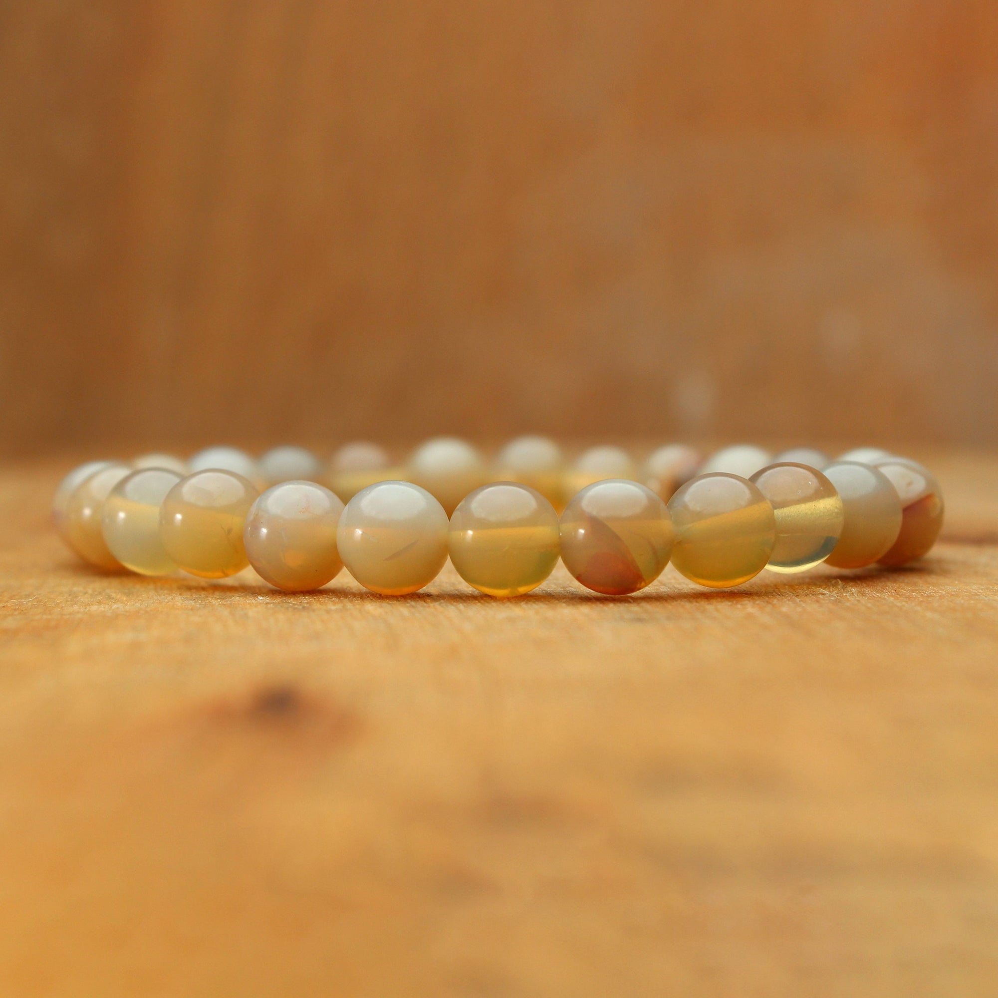 Australian Opal Layering Bracelet Round Polished Gemstone Beads 69 Ct