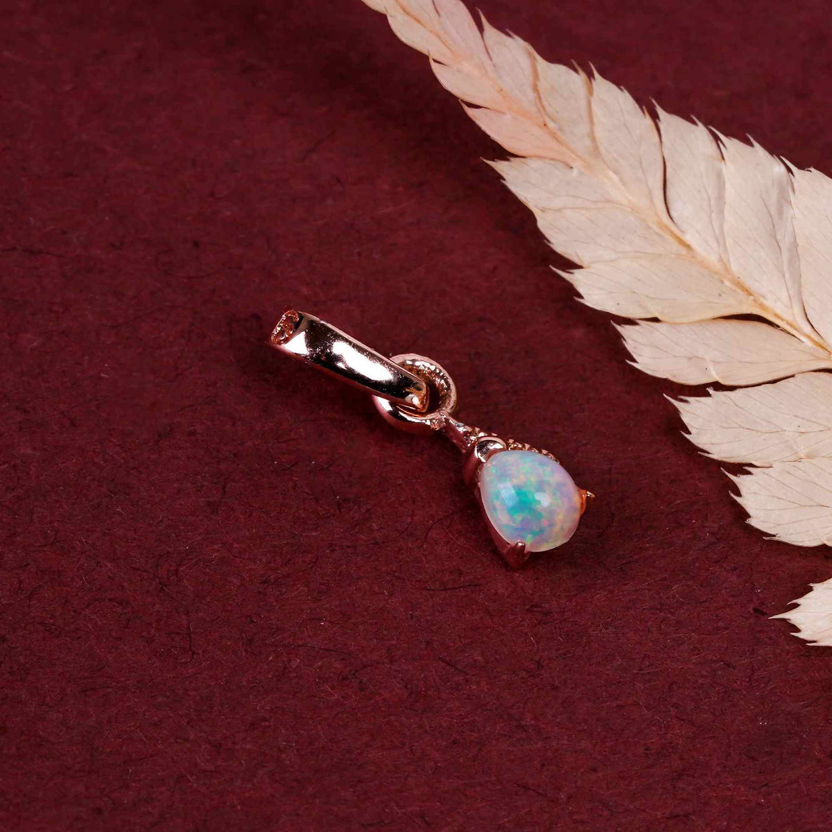 Opal Pendant 3x4mm Pear Cabochon 925 Silver Simple Everyday Necklace Cute Gift for Women