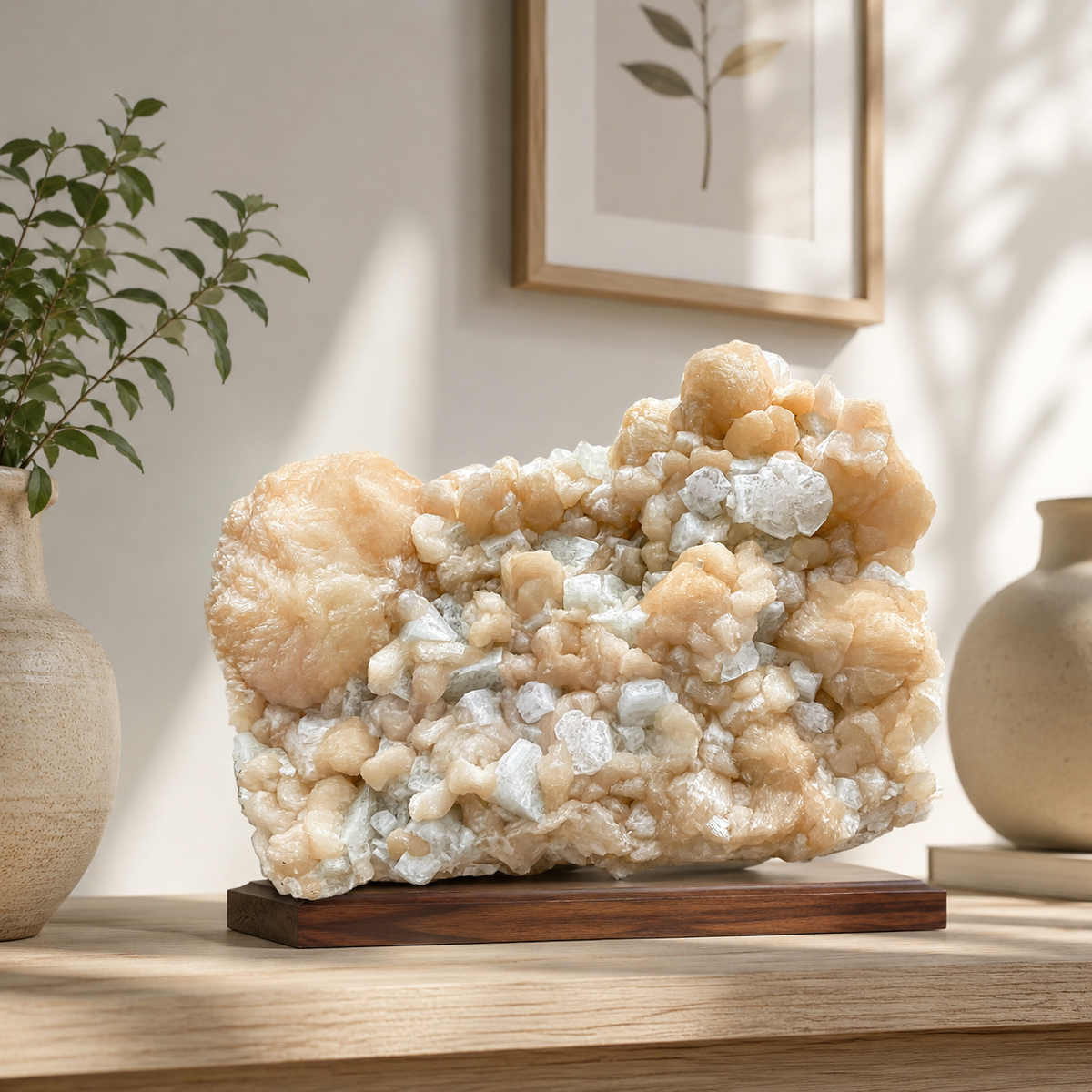 Stilbite Apophyllite Healing Crystal 11,480g Large Natural Gem for Energy and Clarity