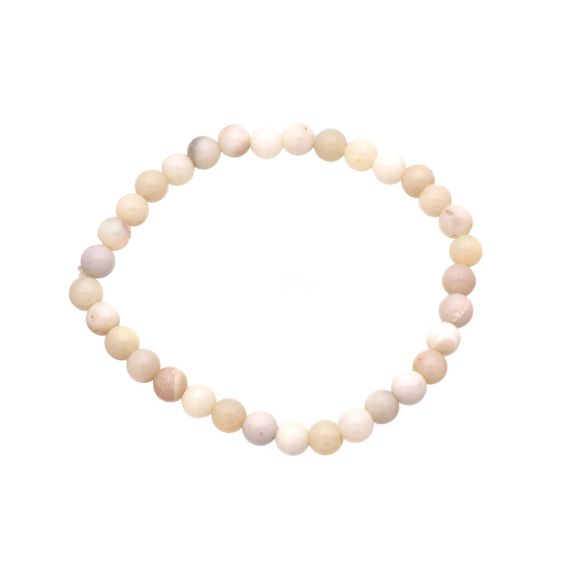 Australian Opal 6mm Bead Bracelet 39 Ct Natural Round Gemstone Handmade Jewelry