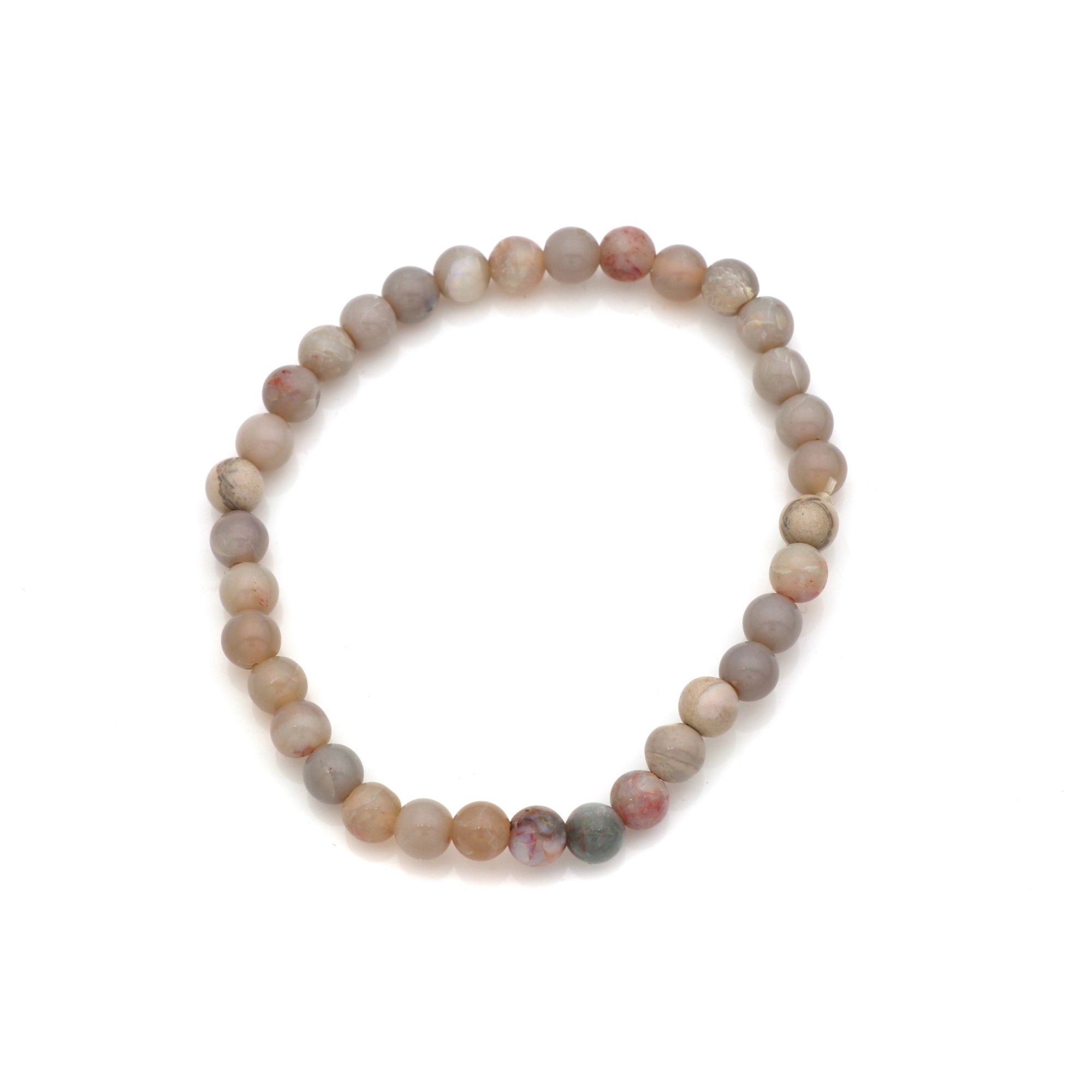 Australian Opal Slim Bracelet Petite Round Gemstone Beads Handmade 40 Ct