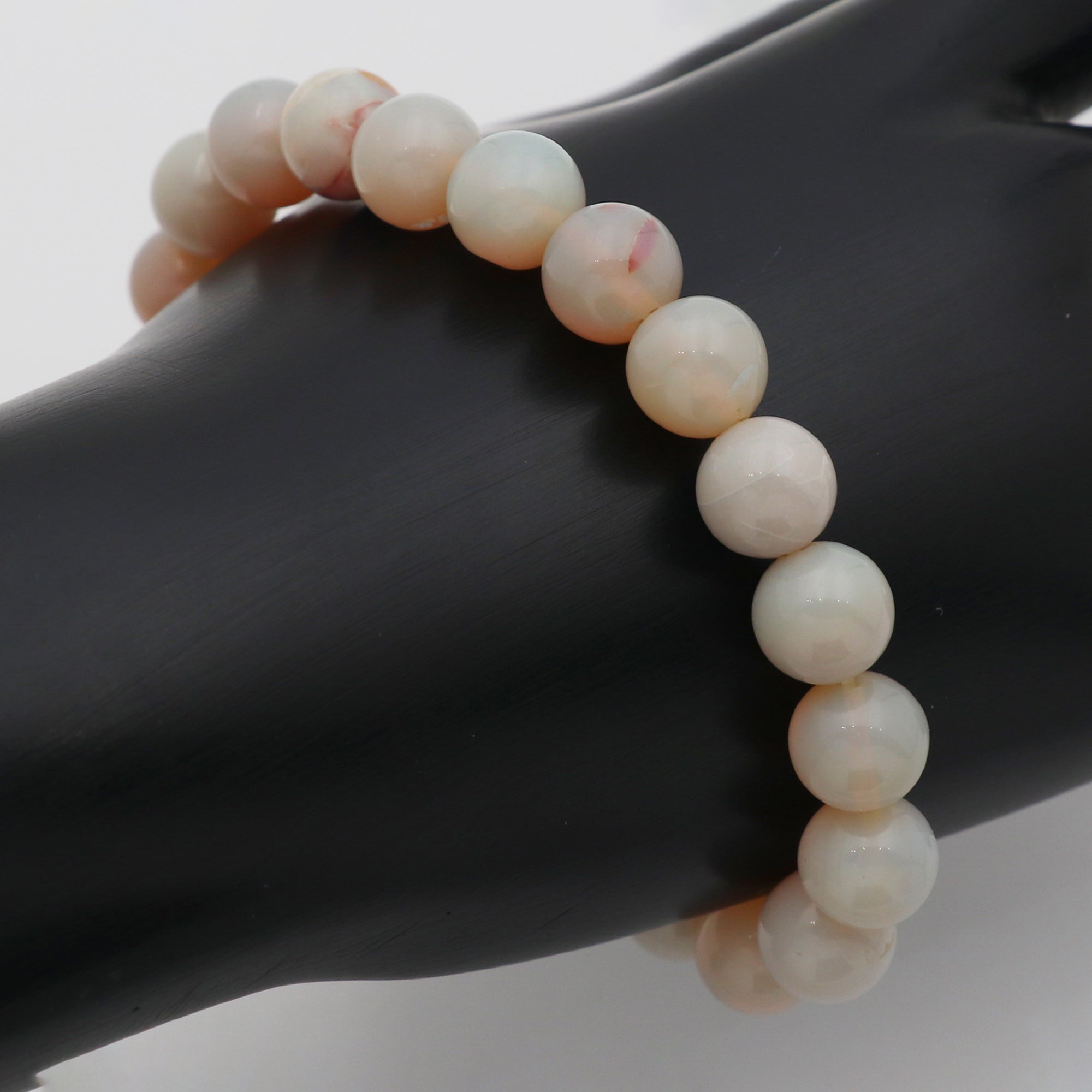 Australian Opal Round Bead Bracelet Natural Gemstone Jewelry 102 Ct