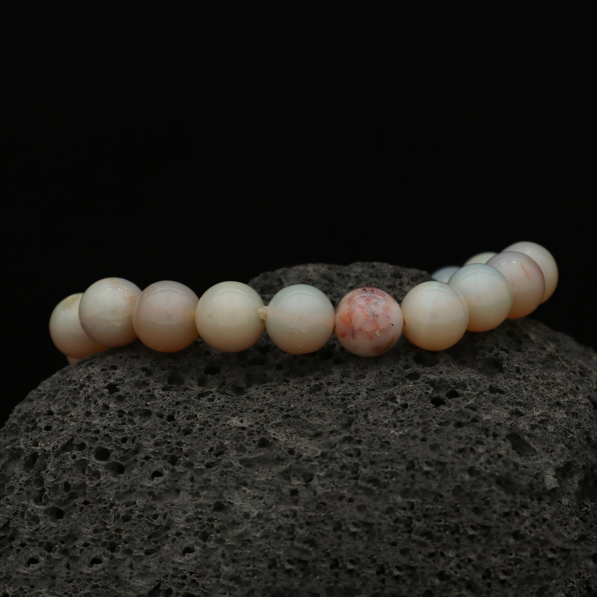 Australian Opal Round Bead Bracelet Natural Gemstone Jewelry 102 Ct