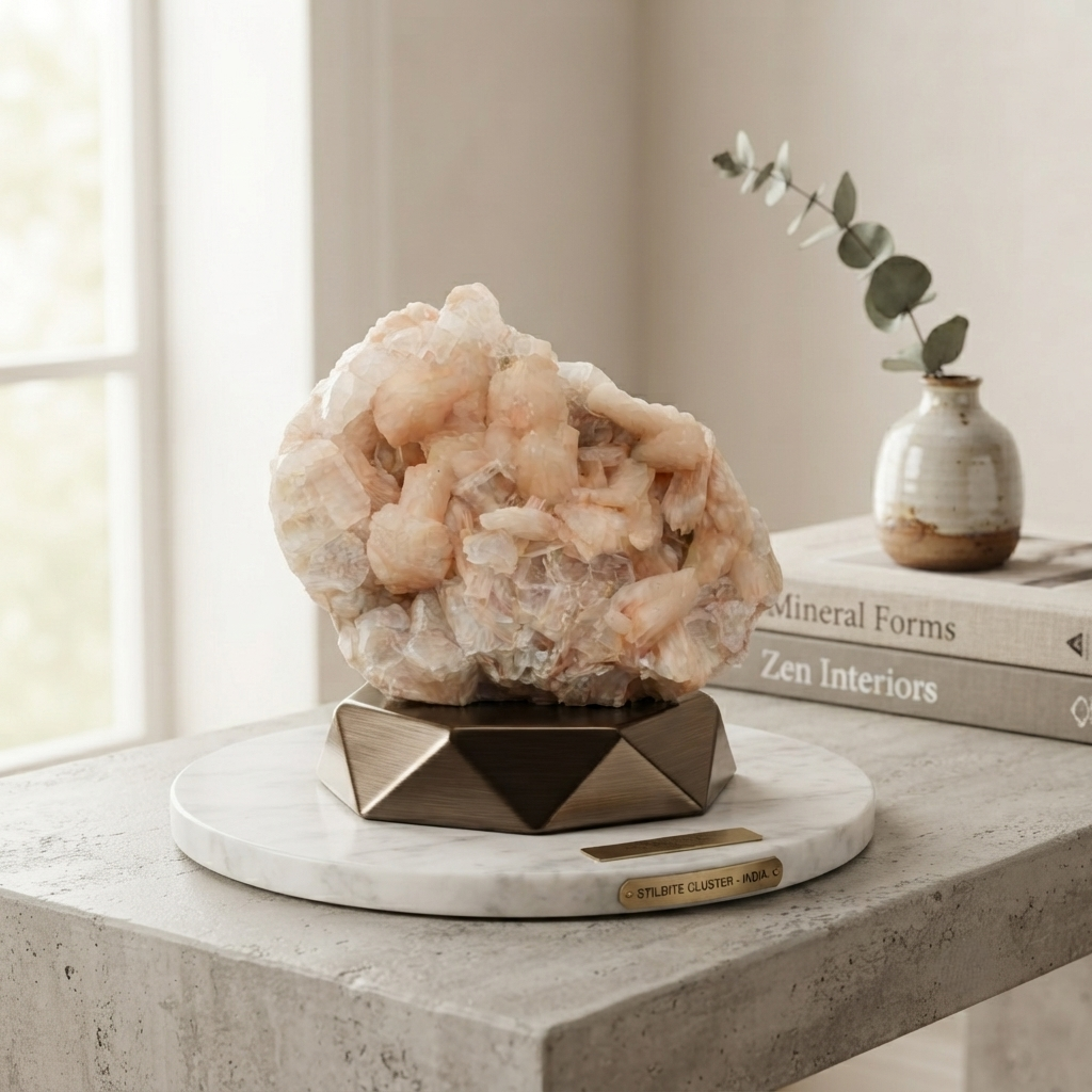 Natural Stilbite Apophyllite Geode Collector Mineral Specimen