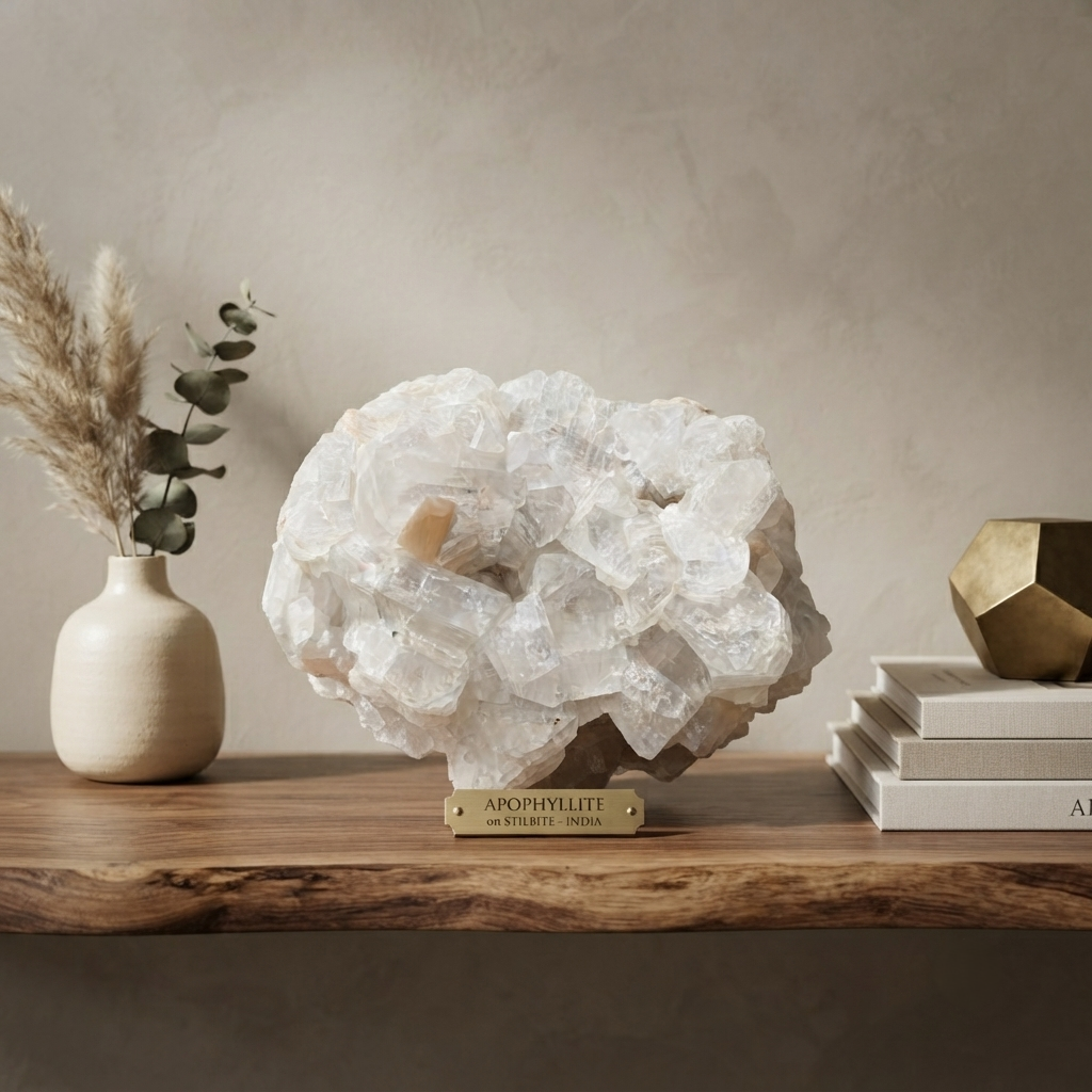 Natural White Apophyllite Zeolite Collector Mineral Specimen