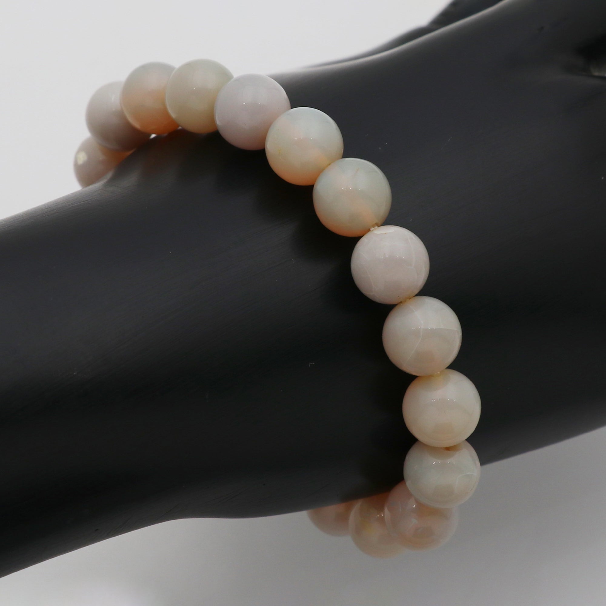Natural Australian Opal Round Bead Bracelet Handmade Gemstone Jewelry 101 Ct