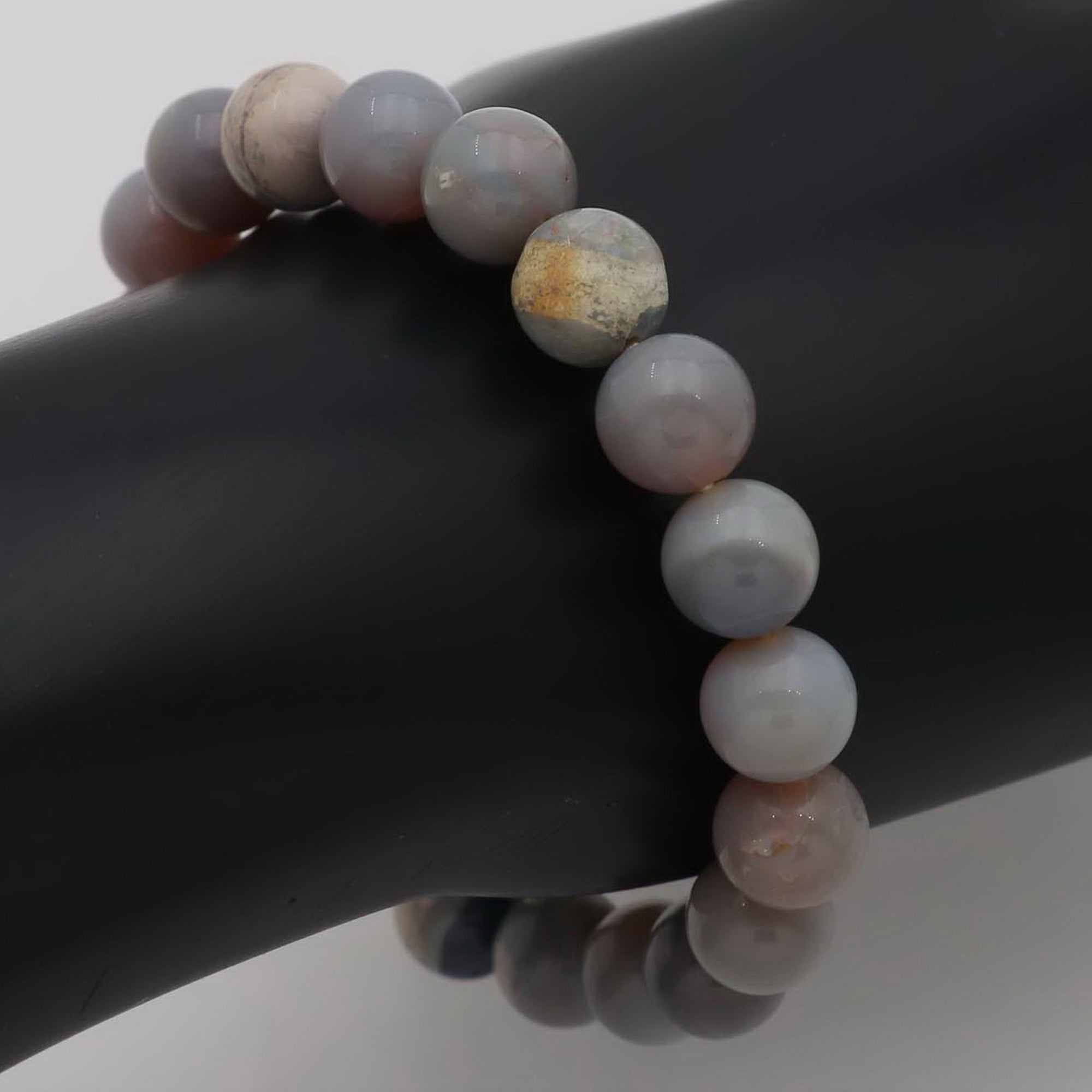 Australian Opal 10mm Bracelet 103 Ct Natural Polished Round Bead Jewelry