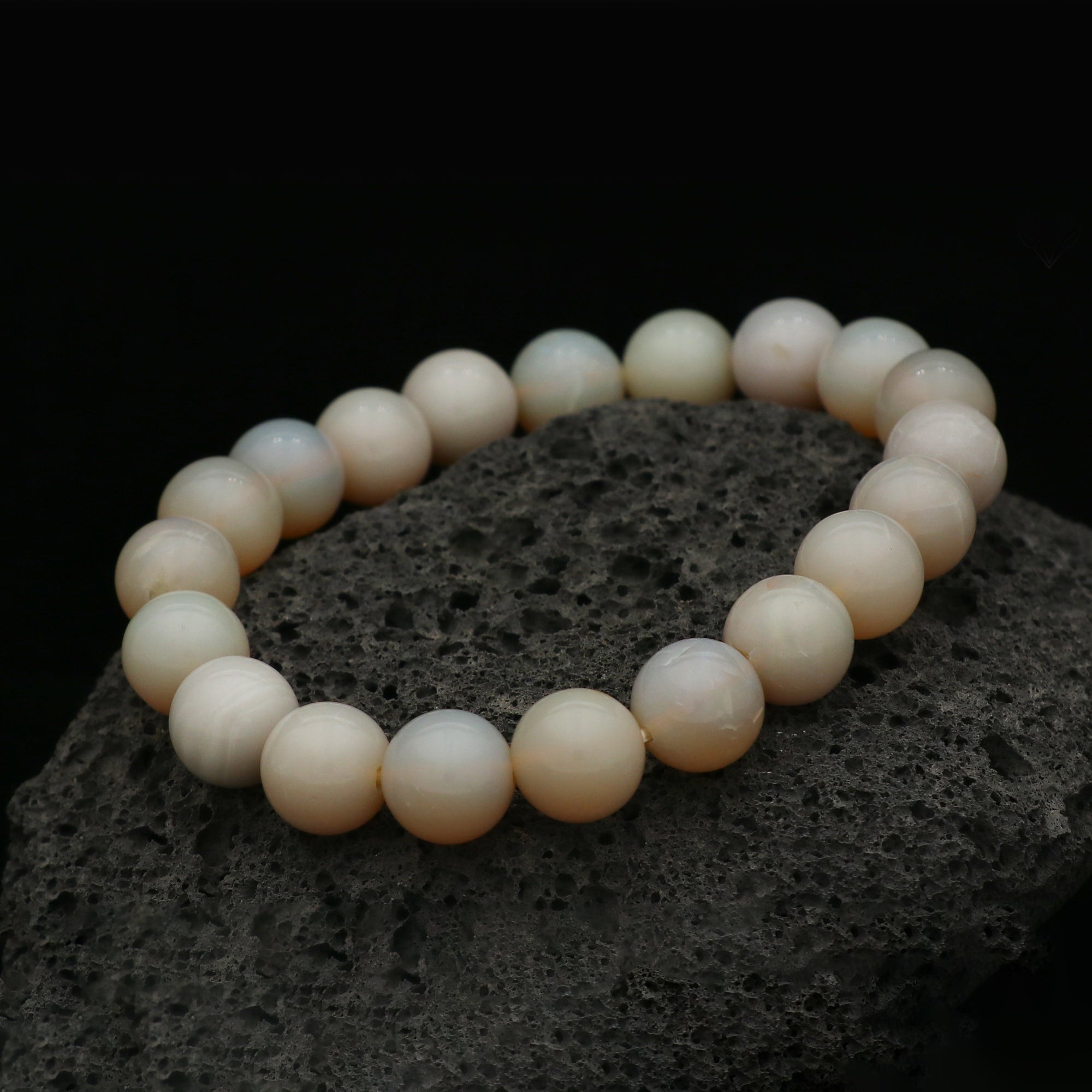 Natural Australian Opal Round Bead Bracelet Handmade Gemstone Jewelry 101 Ct