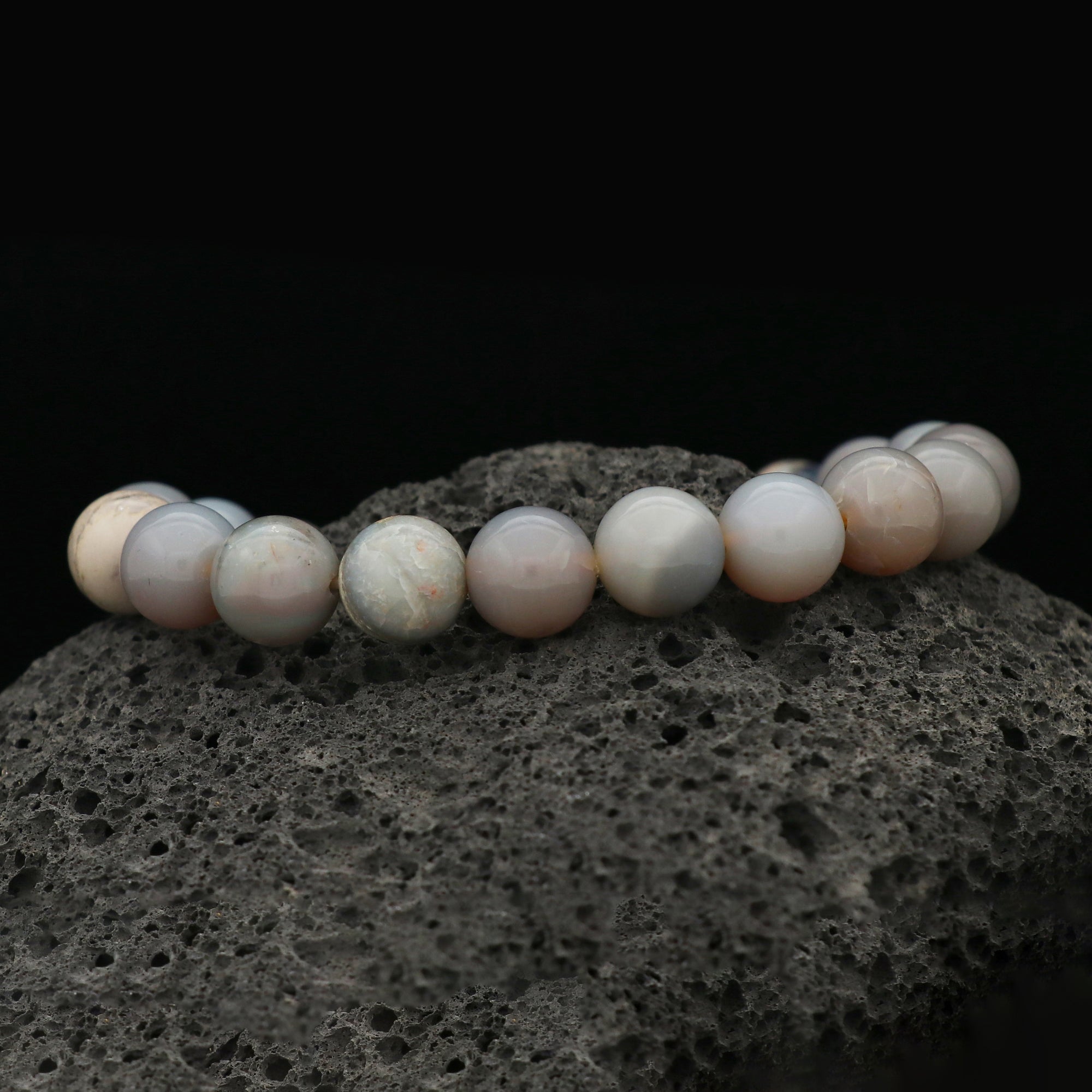 Australian Opal 10mm Bracelet 103 Ct Natural Polished Round Bead Jewelry
