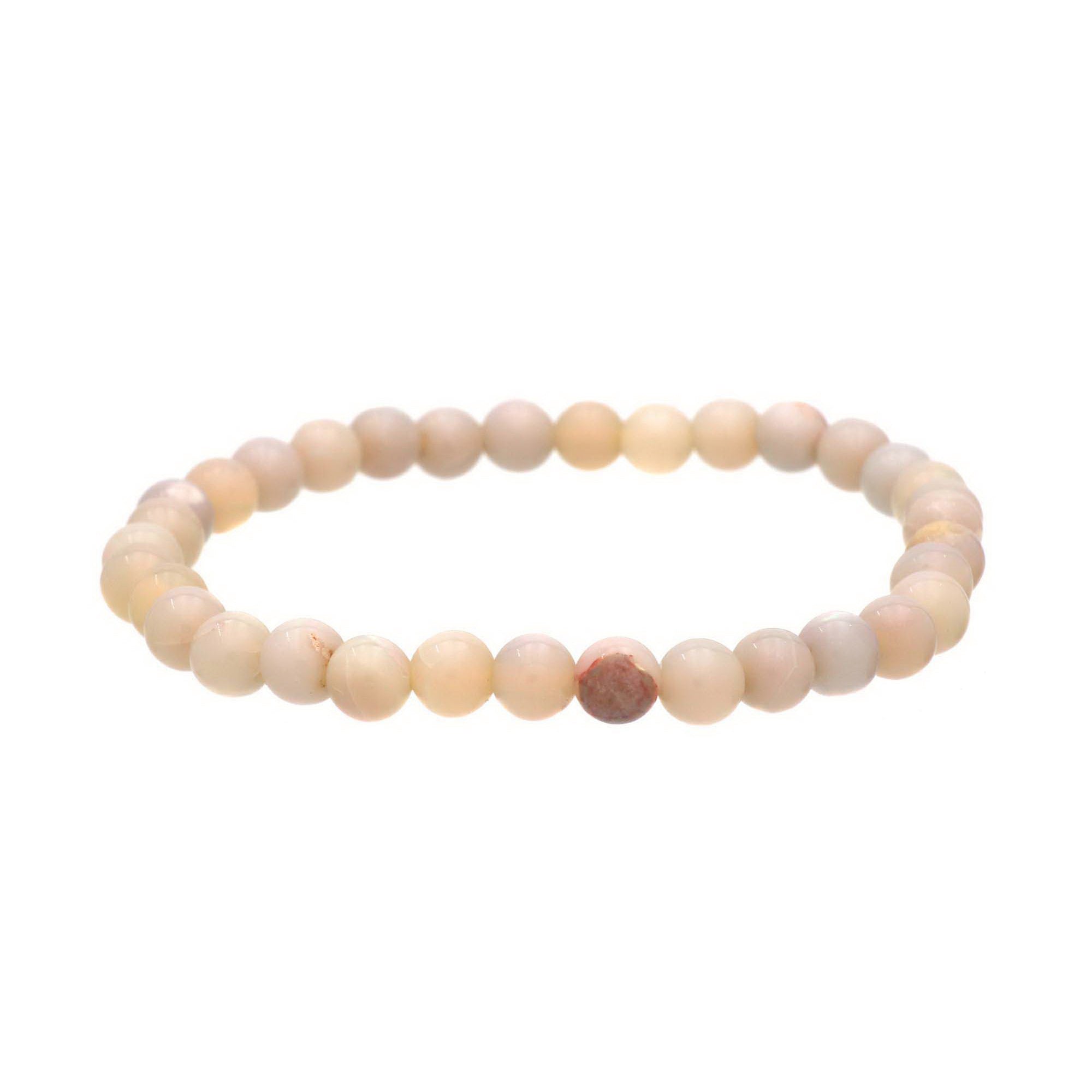 Australian Opal Round Bead Bracelet 69 Ct Natural 8mm Handmade Gemstone Jewelry