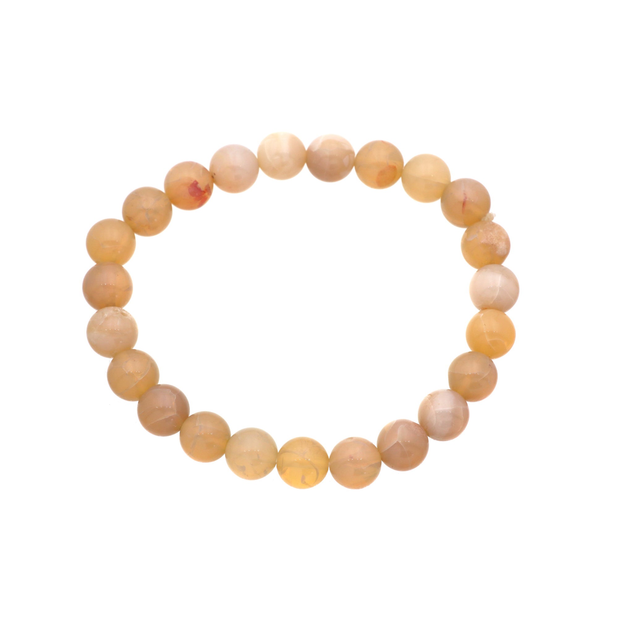 Australian Opal Bracelet 8mm Natural Round Beads Handcrafted Gemstone Jewelry