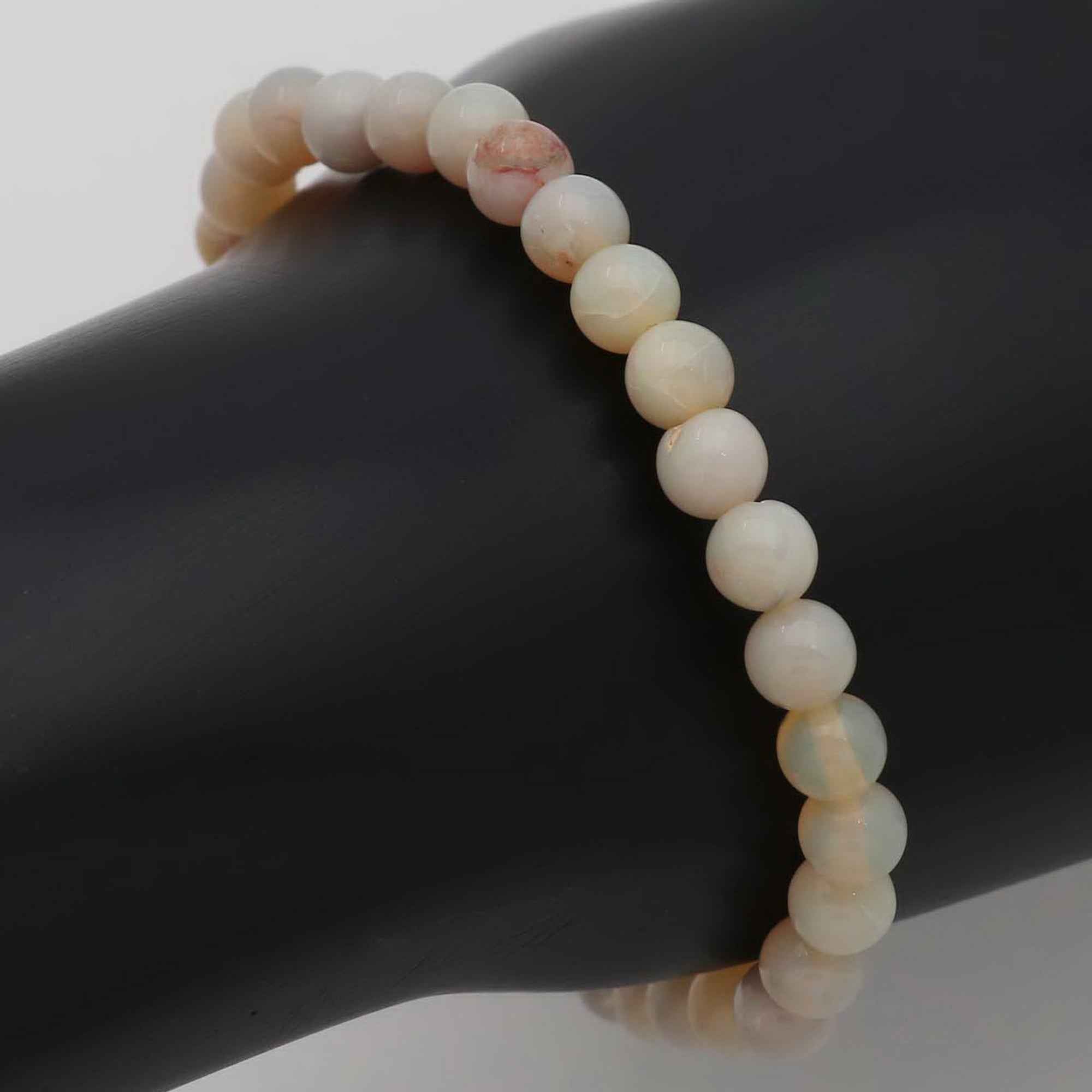 Australian Opal Round Bead Bracelet 69 Ct Natural 8mm Handmade Gemstone Jewelry