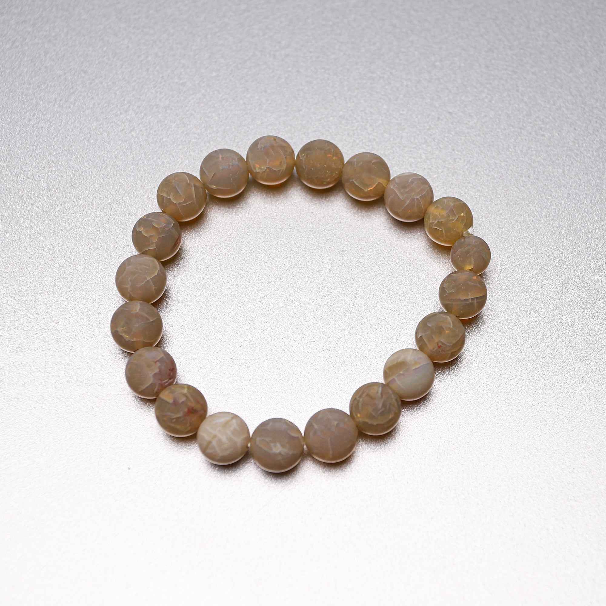 Natural Australian Opal Bracelet 99 Ct Graduated Round Beads Handmade Gemstone Jewelry