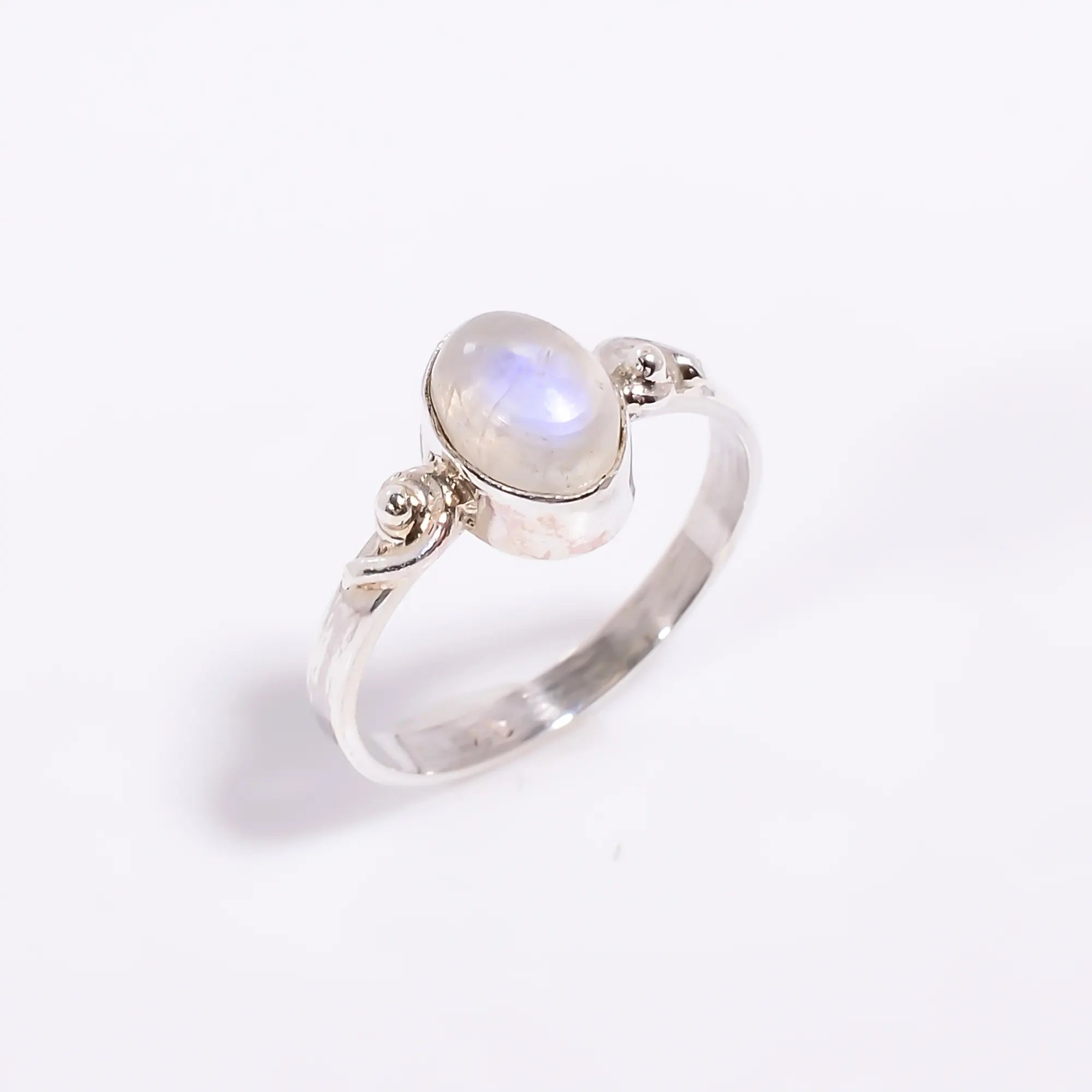 White Moonstone Gemstone Infinity Ring – Symbol of Love