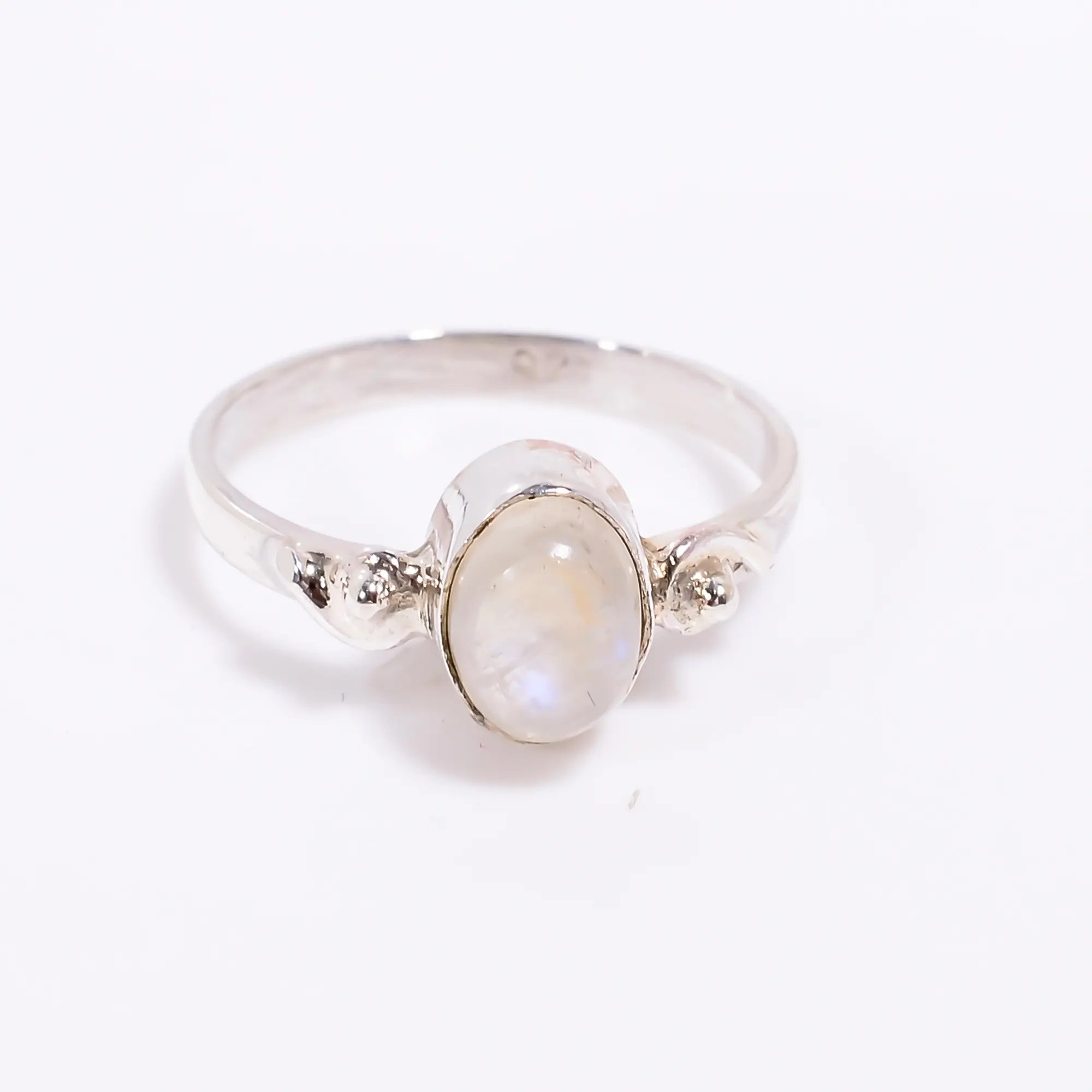 White Moonstone Gemstone Infinity Ring – Symbol of Love