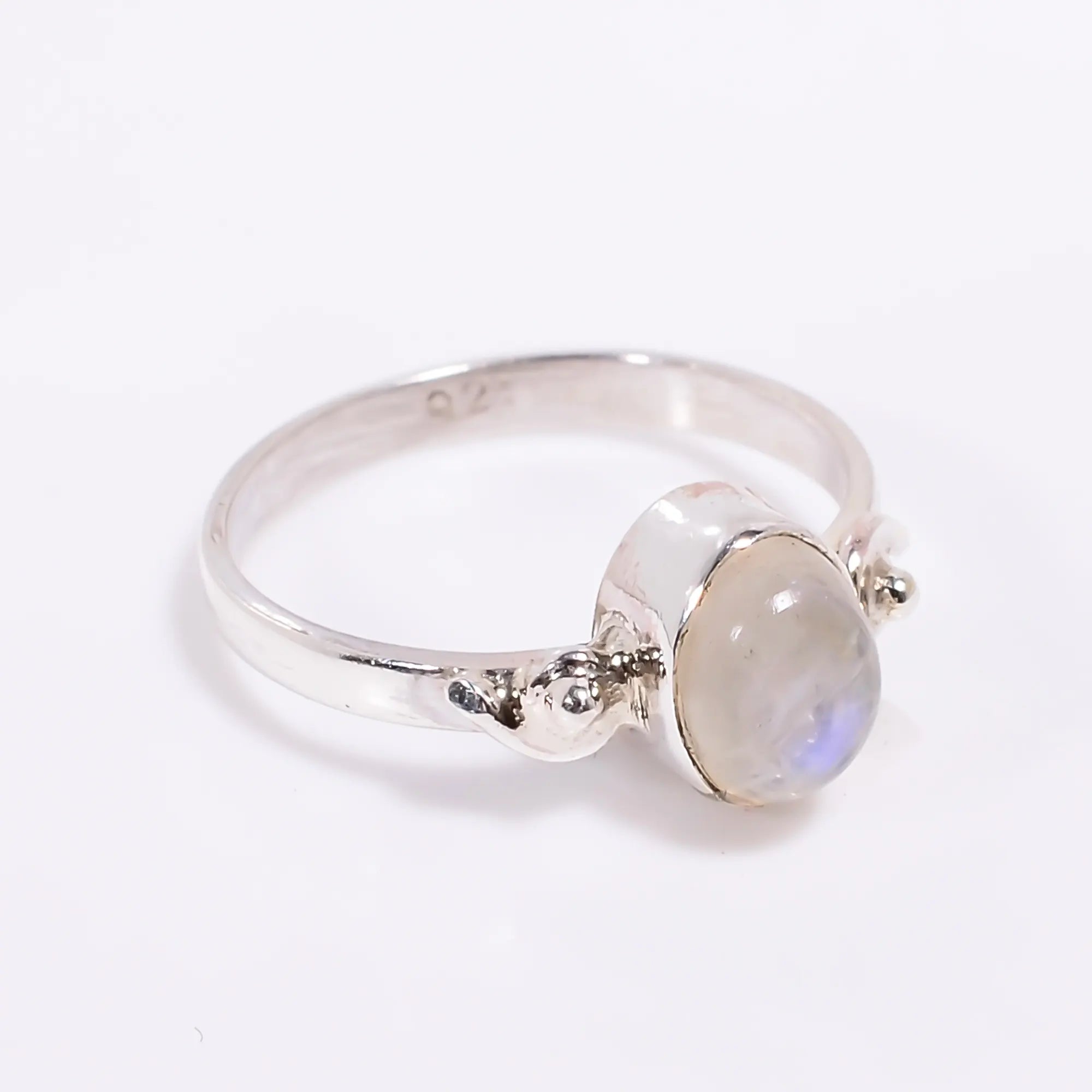 White Moonstone Gemstone Infinity Ring – Symbol of Love
