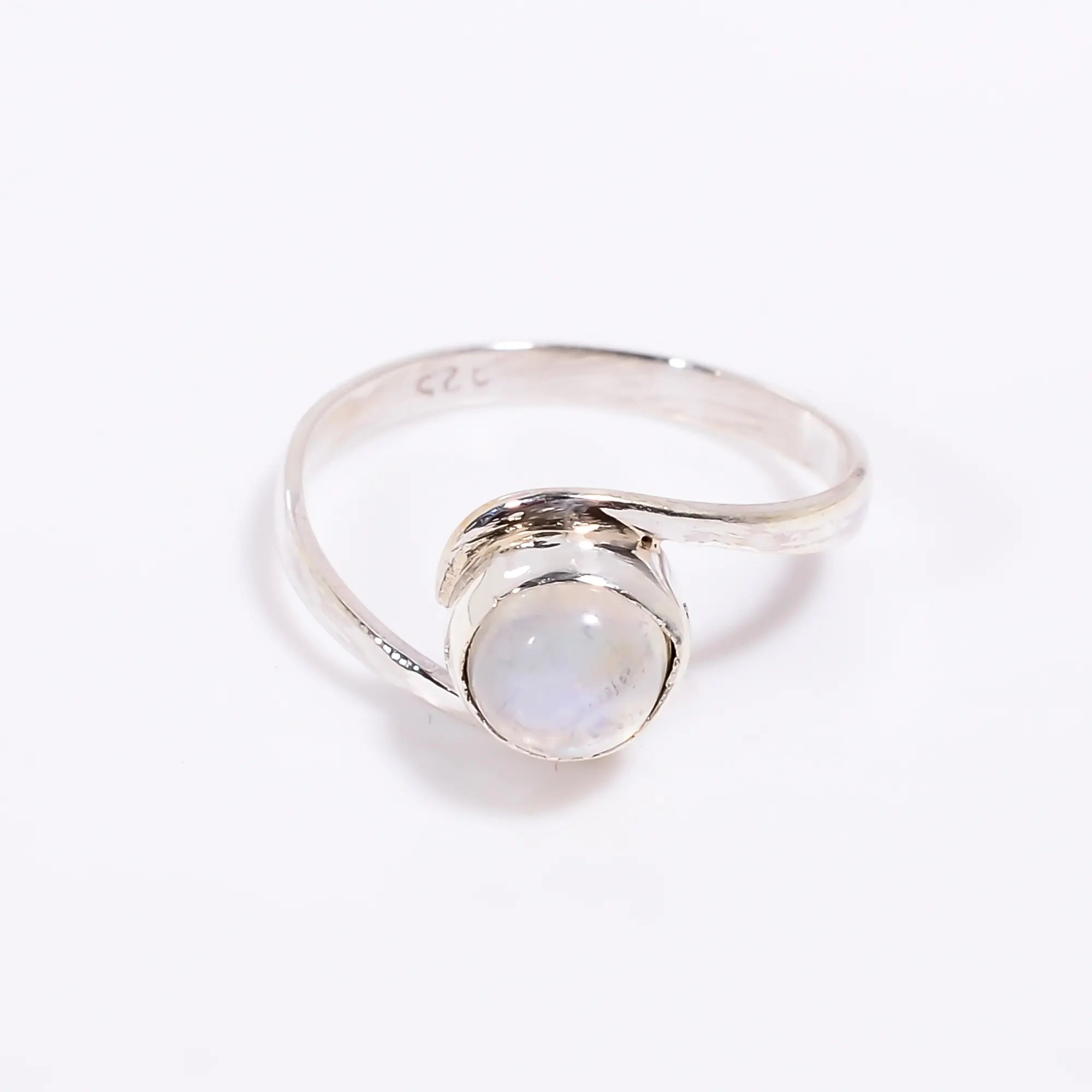 White Rainbow Moonstone Ring Ethnic Handmade 925 Sterling Silver Christmas Gift Rings