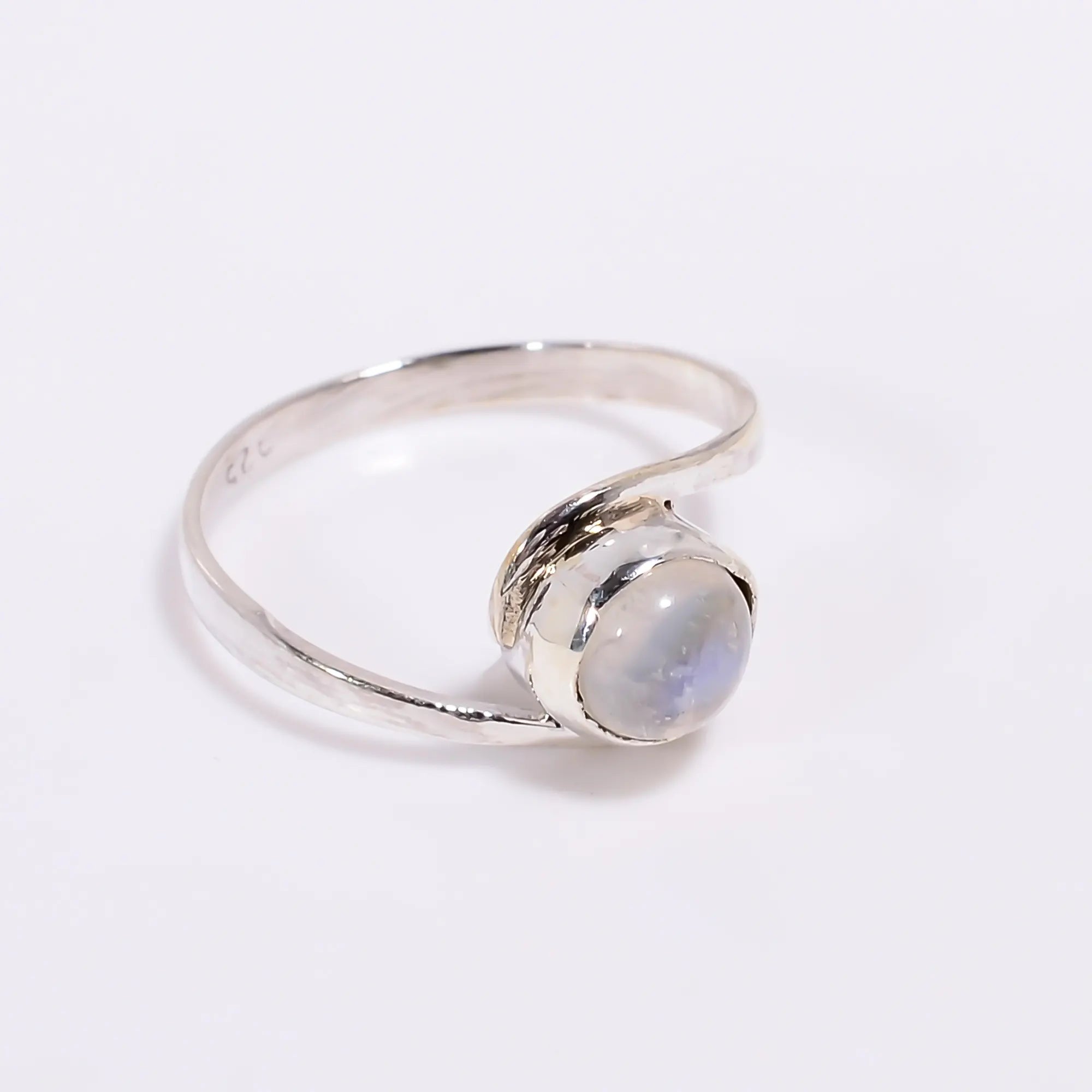 White Rainbow Moonstone Ring Ethnic Handmade 925 Sterling Silver Christmas Gift Rings