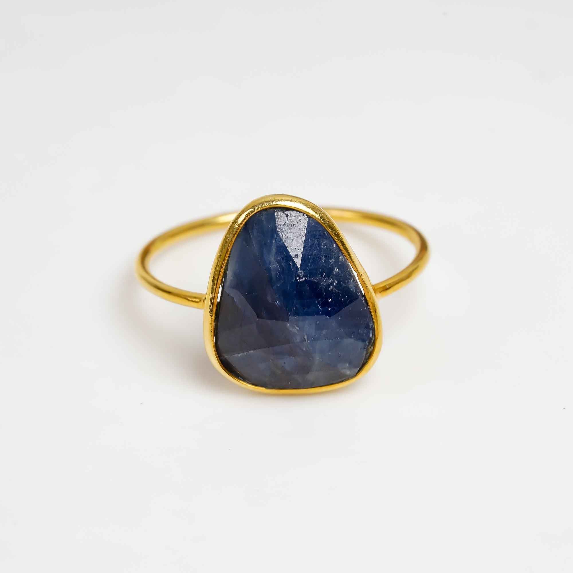 Blue Sapphire Engagement Ring 925 Sterling Silver Natural Sapphire Ring September Birthstone Jewelry
