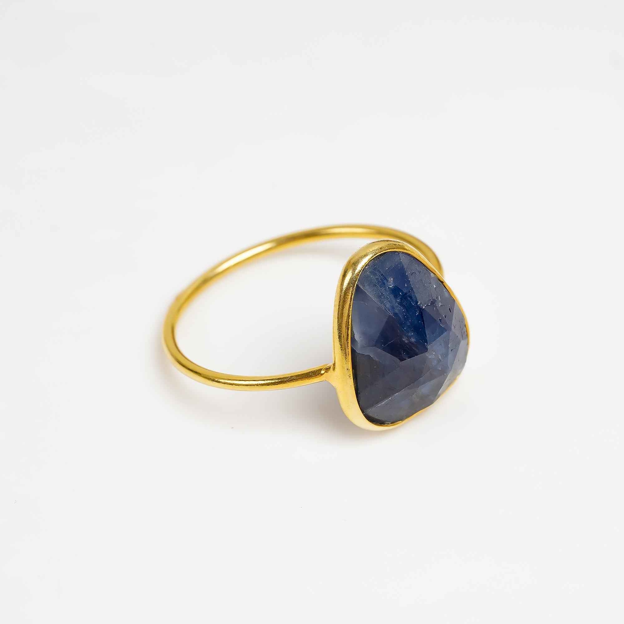 Blue Sapphire Engagement Ring 925 Sterling Silver Natural Sapphire Ring September Birthstone Jewelry