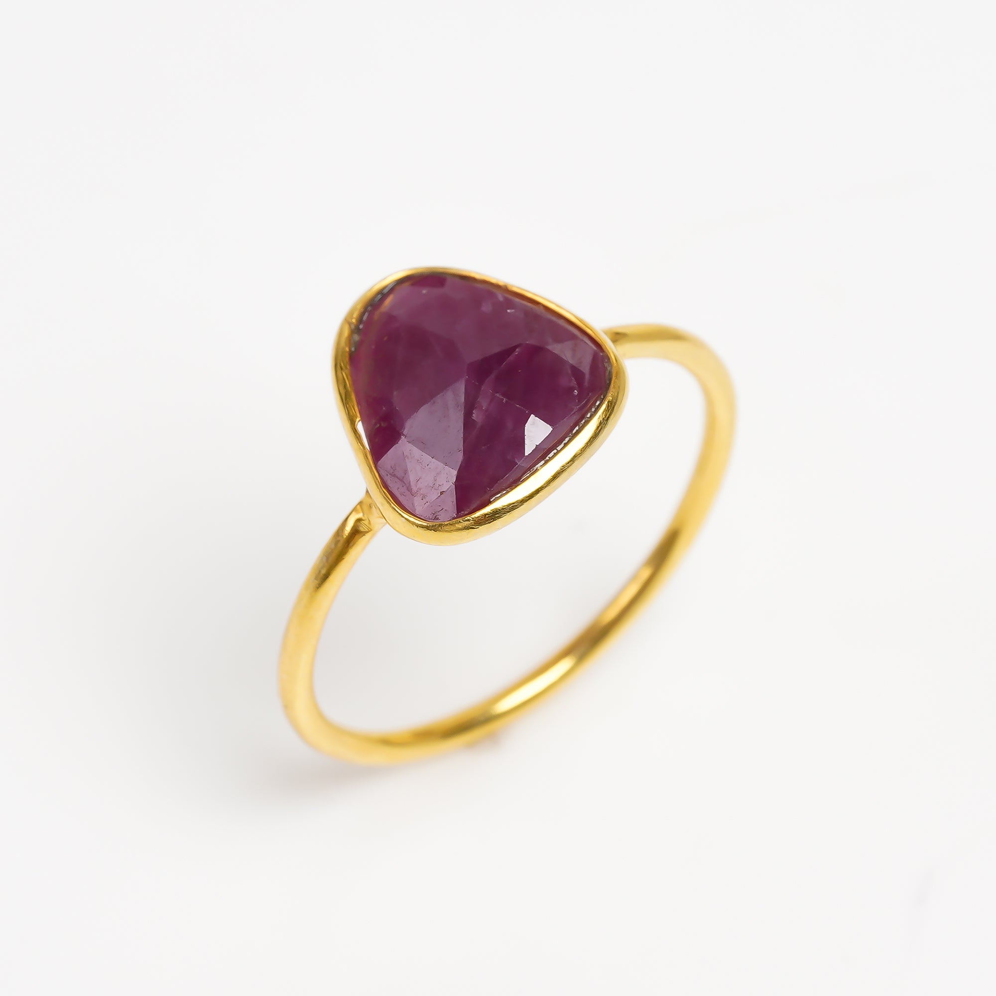 Glass Filled Ruby Ring 925 Sterling Silver Ruby Engagement Ring July Birthstone Jewelry Gift for Her