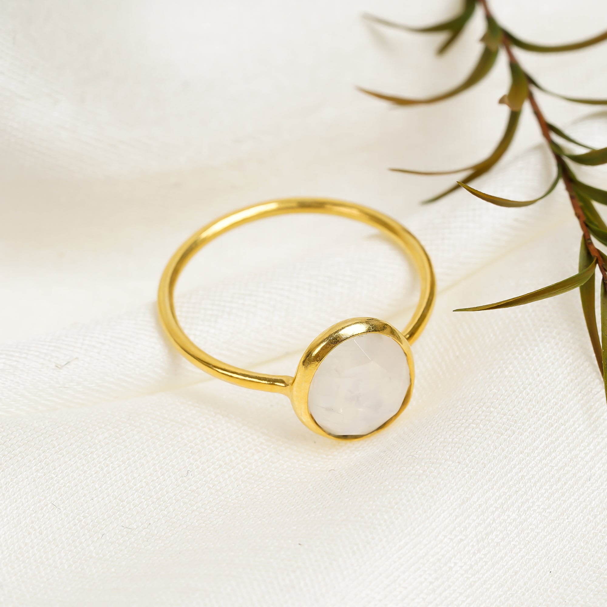 Moonstone Promise Ring 925 Sterling Silver Natural Moonstone Engagement Ring Handmade June Birthstone Jewelry