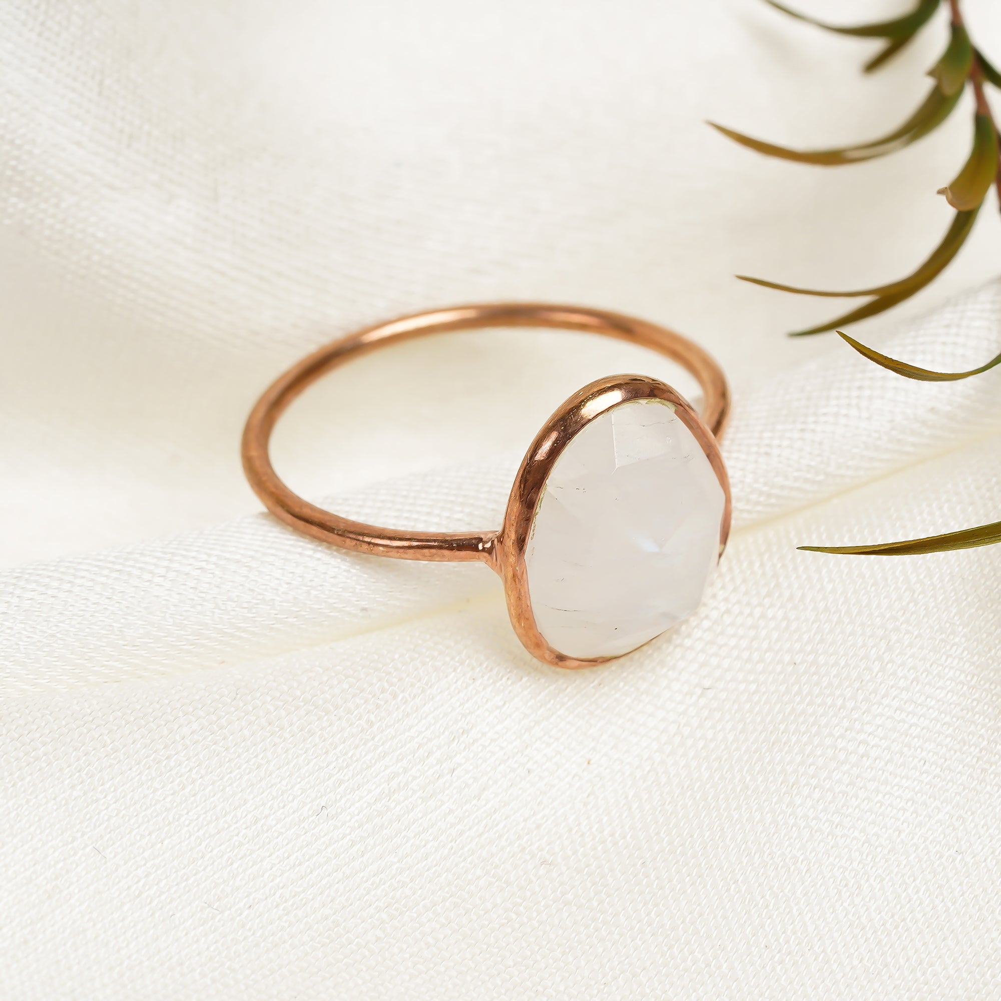 Moonstone Promise Ring 925 Sterling Silver Natural Moonstone Engagement Ring Handmade June Birthstone Jewelry