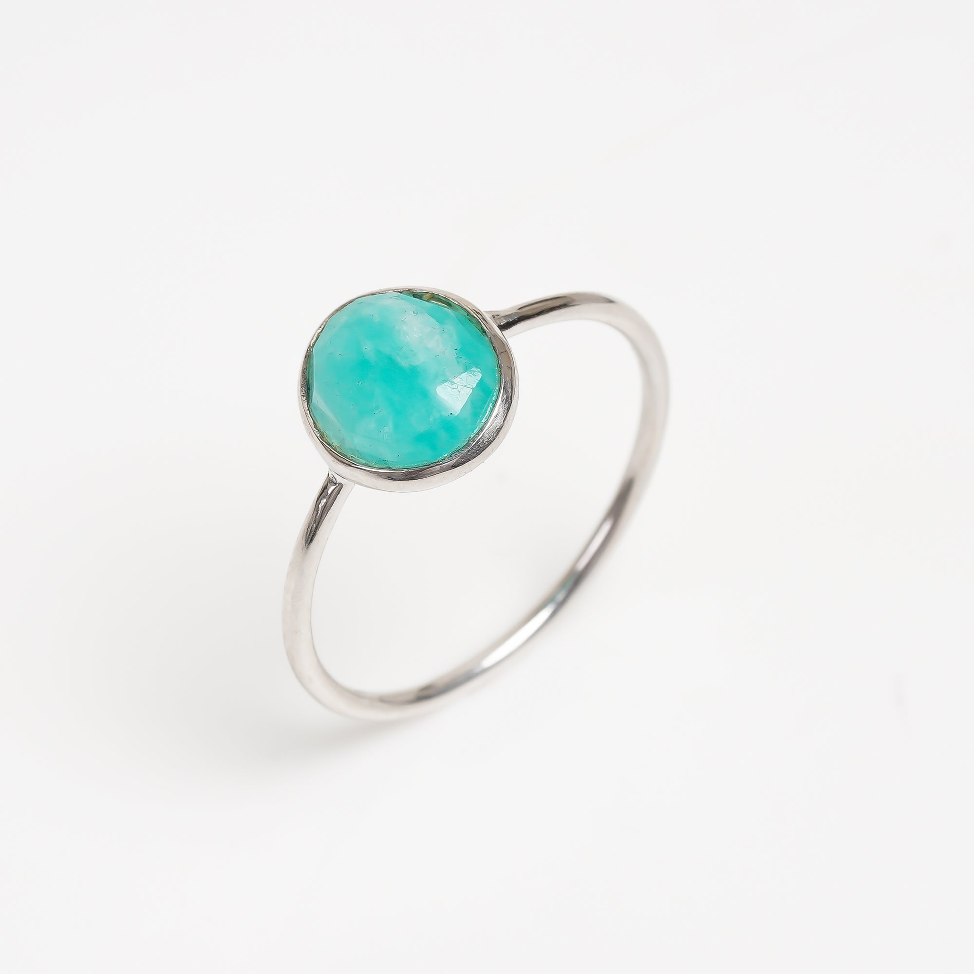 Amazonite Statement Ring 925 Sterling Silver Natural Amazonite Ring Handmade Gemstone Jewelry Gift for Her