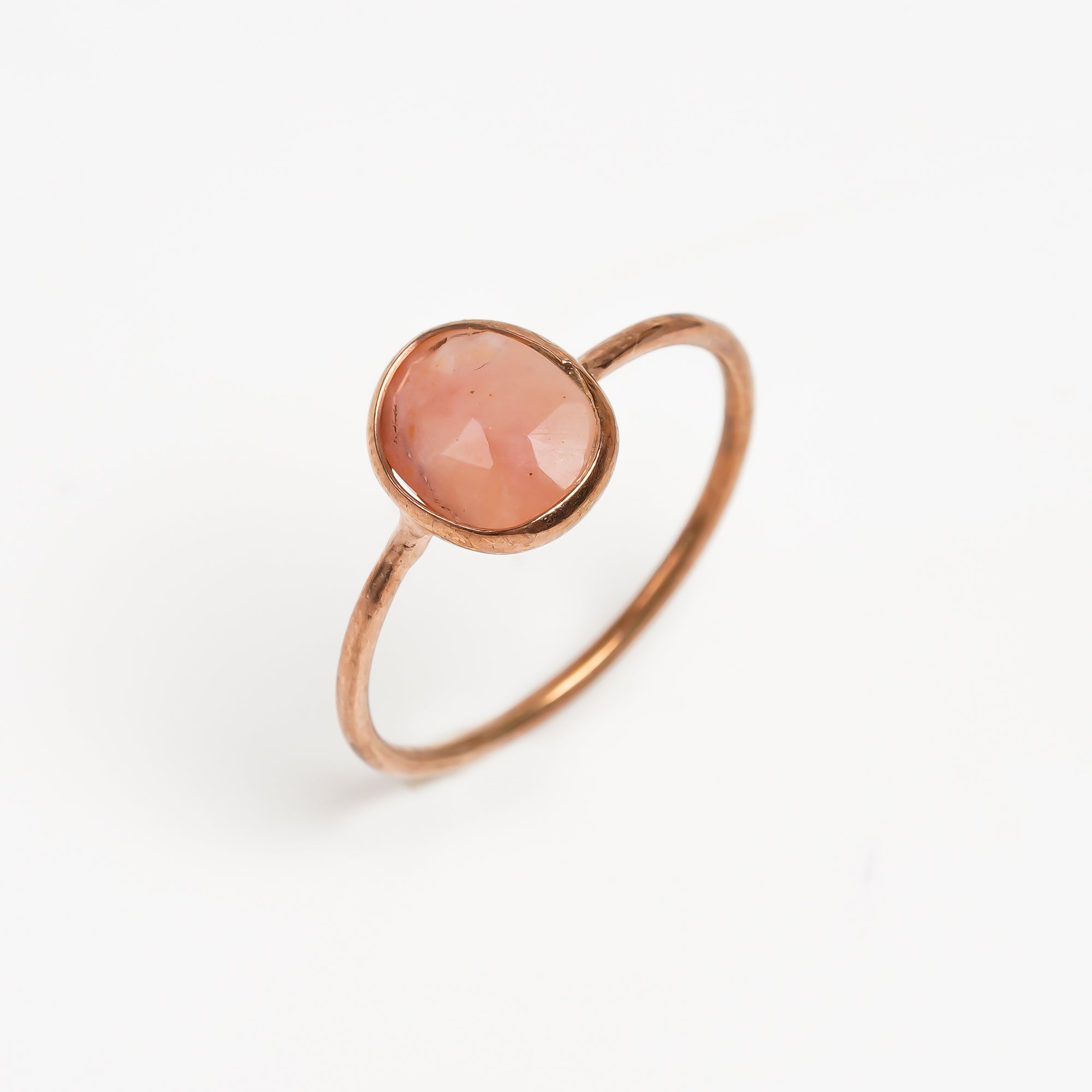 Pink Opal Promise Ring 925 Sterling Silver Natural Pink Opal Ring Romantic Gemstone Jewelry Gift