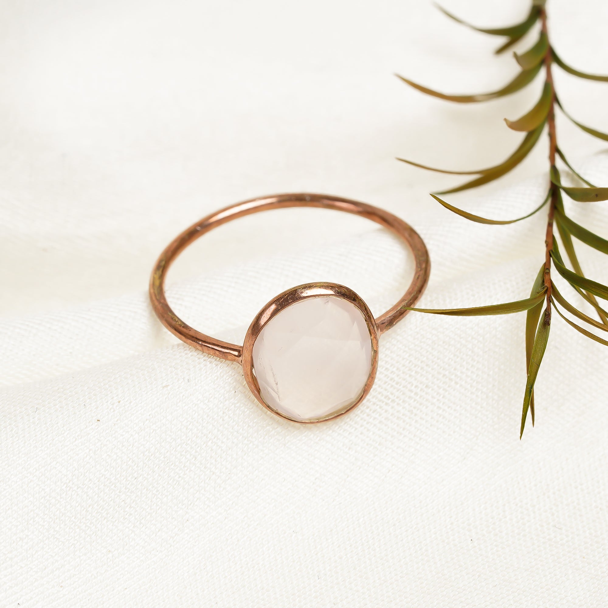 Rose Quartz Promise Ring 925 Sterling Silver Natural Rose Quartz Ring Handmade Love Stone Jewelry