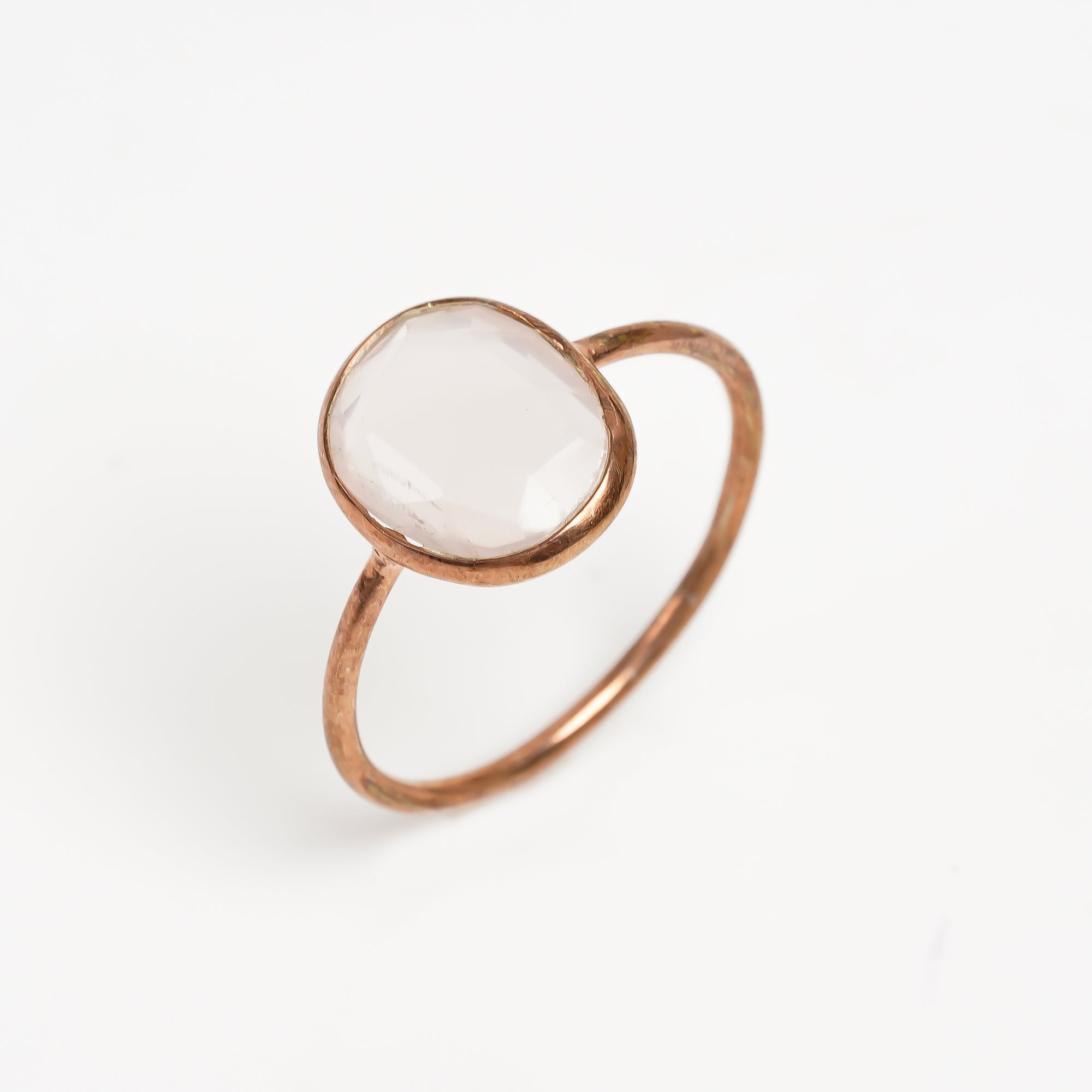 Rose Quartz Promise Ring 925 Sterling Silver Natural Rose Quartz Ring Handmade Love Stone Jewelry