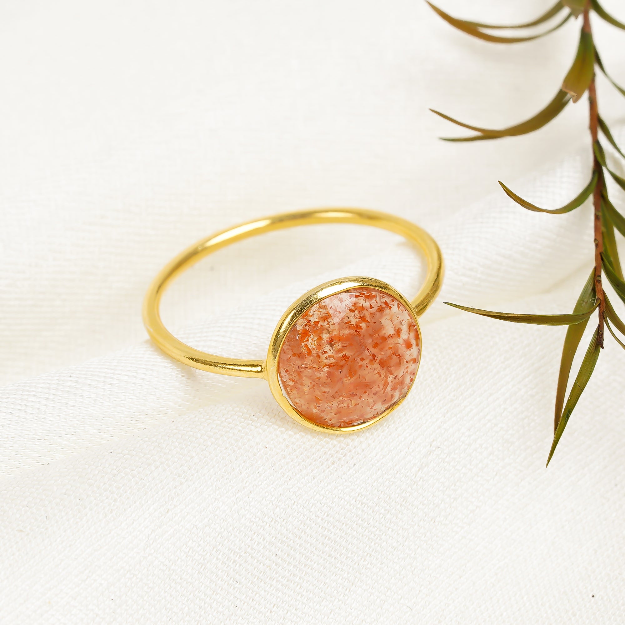 Sunstone Statement Ring 925 Sterling Silver Natural Sunstone Ring Handmade Gemstone Jewelry Gift