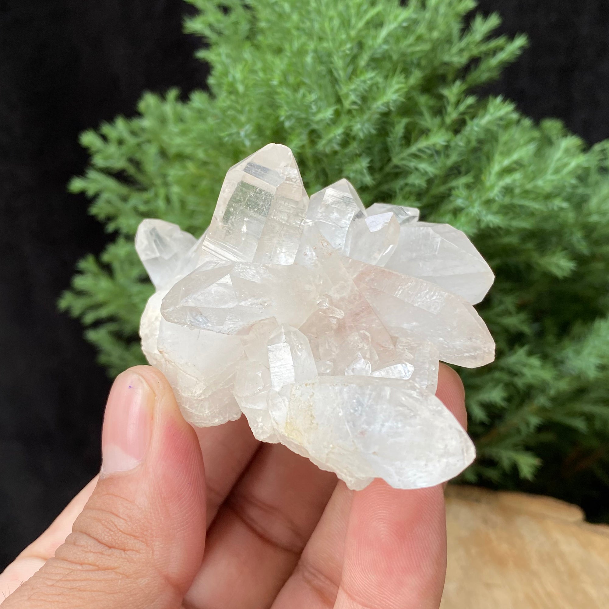 White and Pink Quartz Crystal Cluster 110g Natural Himalayan Raw Healing Stone Mineral Specimen Mini Décor