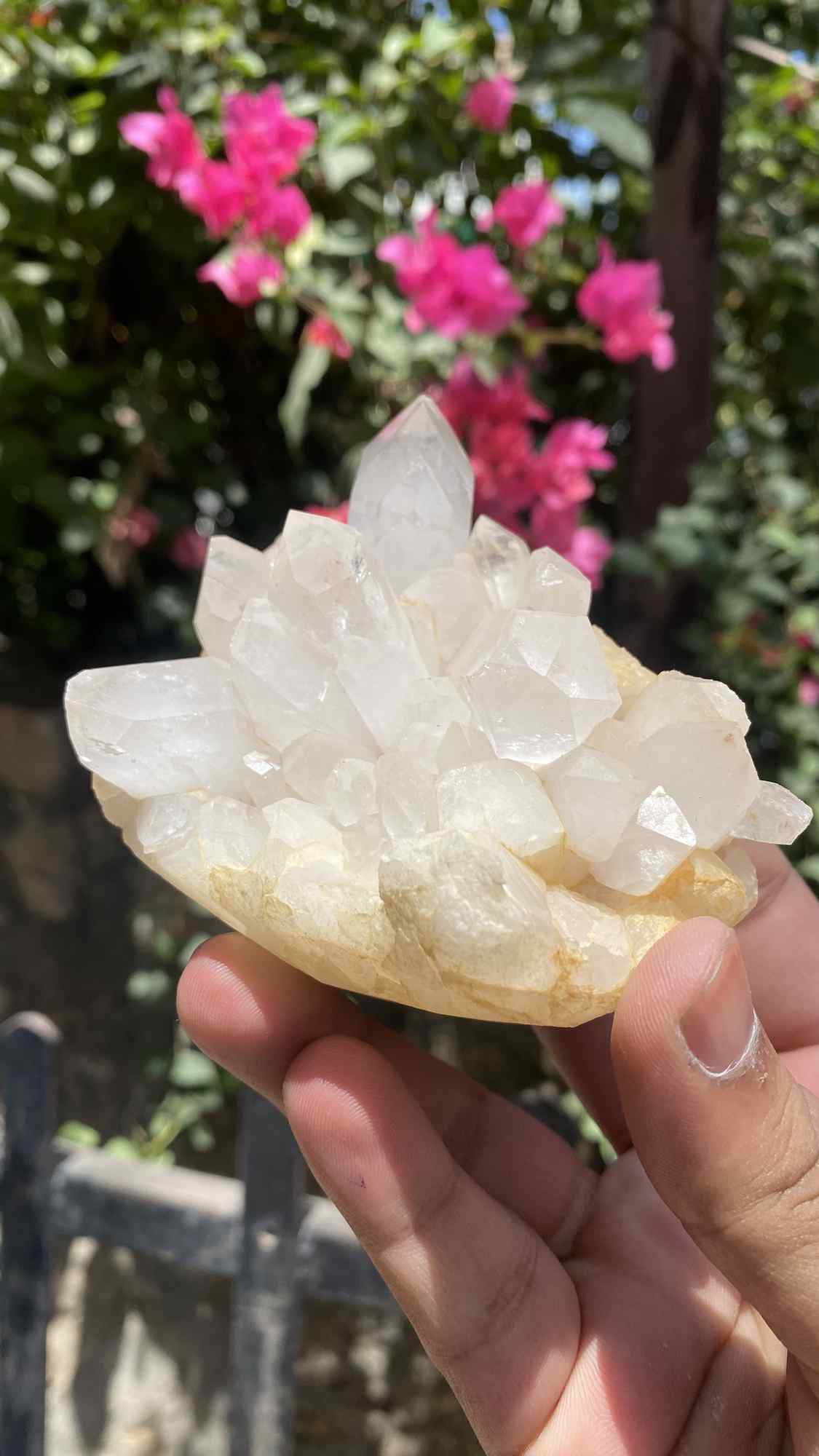 Himalya Quartz Himalayan White Quartz crystal cluster, raw healing stone for meditation, energy cleansing, and spiritual decor.