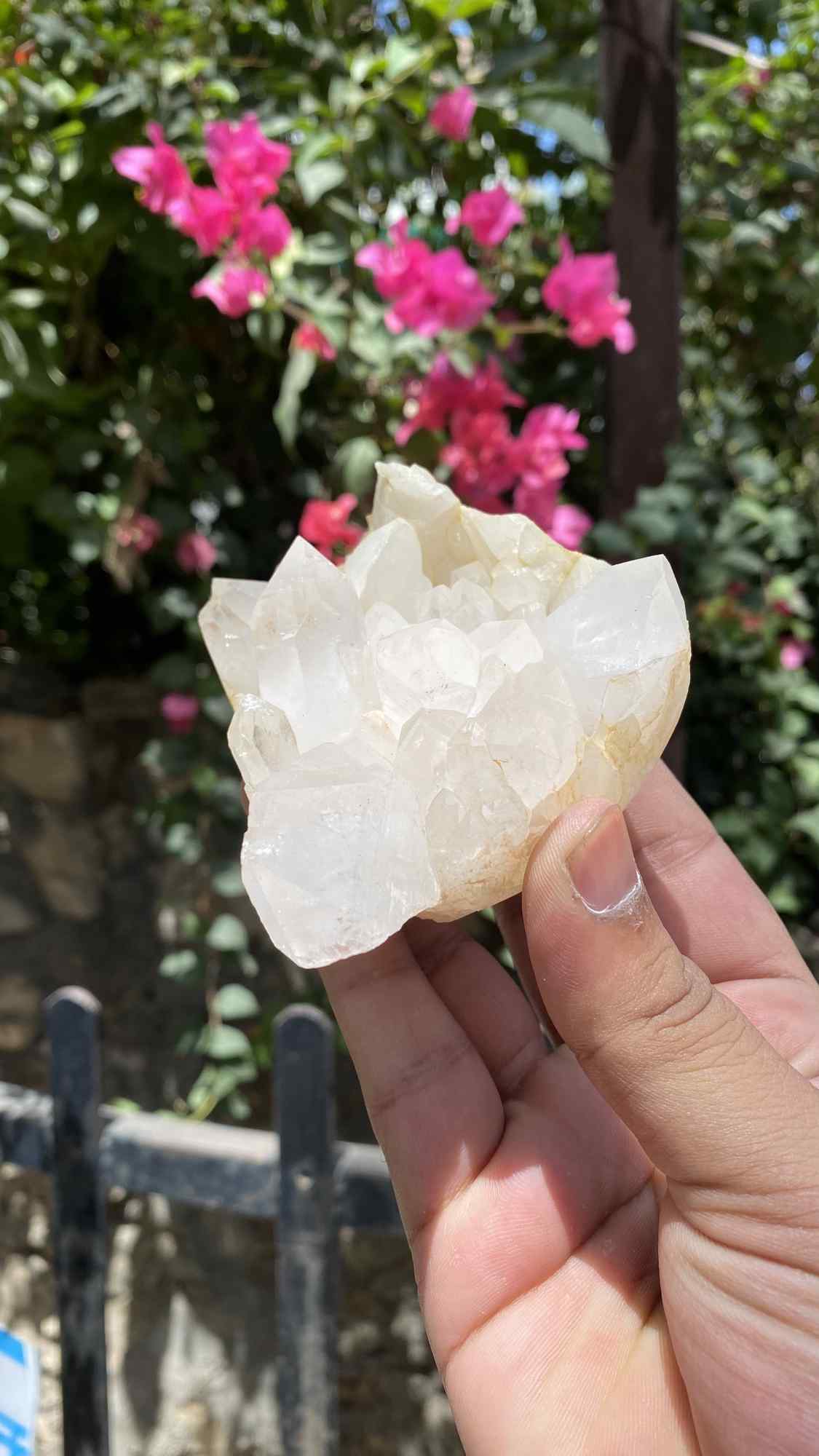 Himalya Quartz Himalayan White Quartz crystal cluster for meditation, energy cleansing, and spiritual decor, raw healing stone.