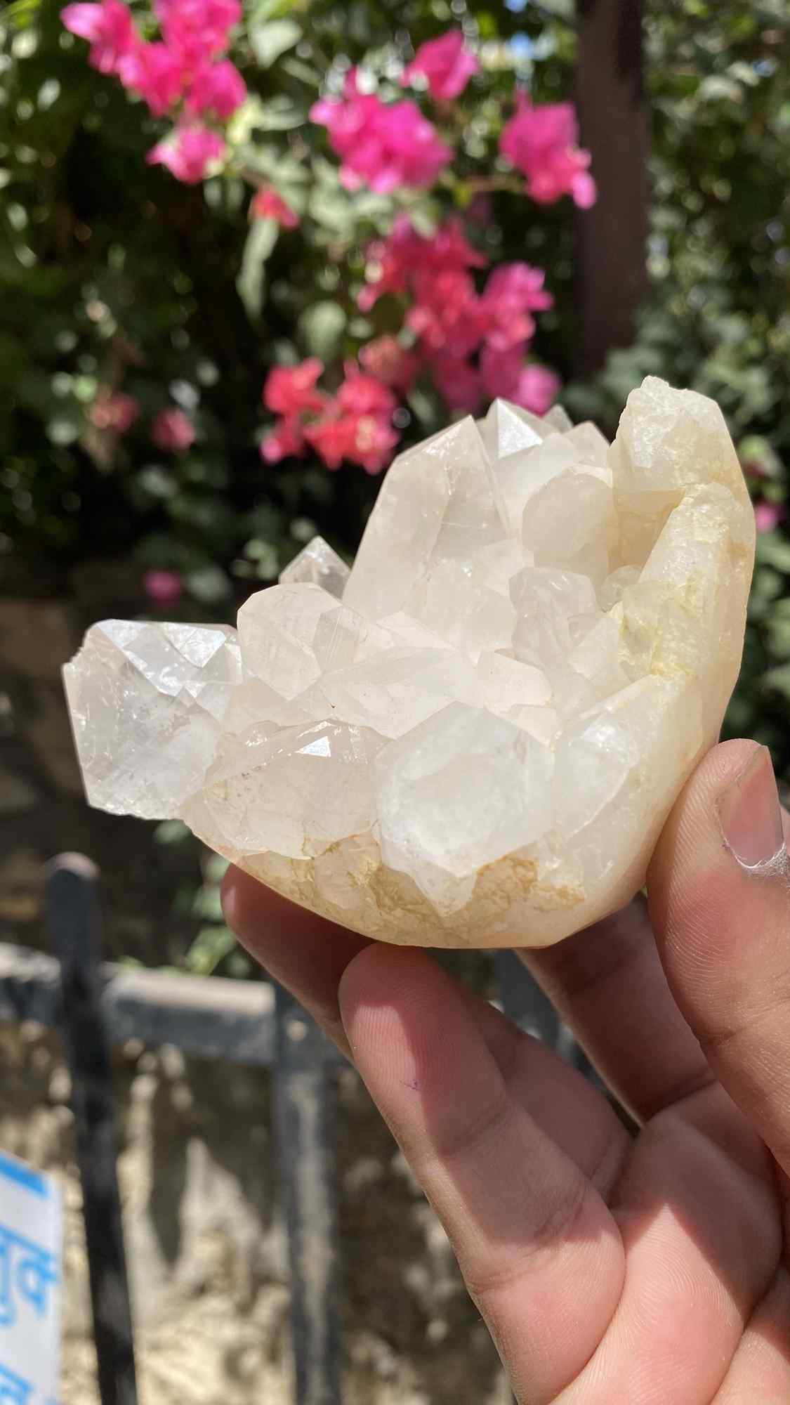 Himalya Quartz Himalayan White Quartz crystal cluster raw healing stone for meditation, energy cleansing, and spiritual decor.