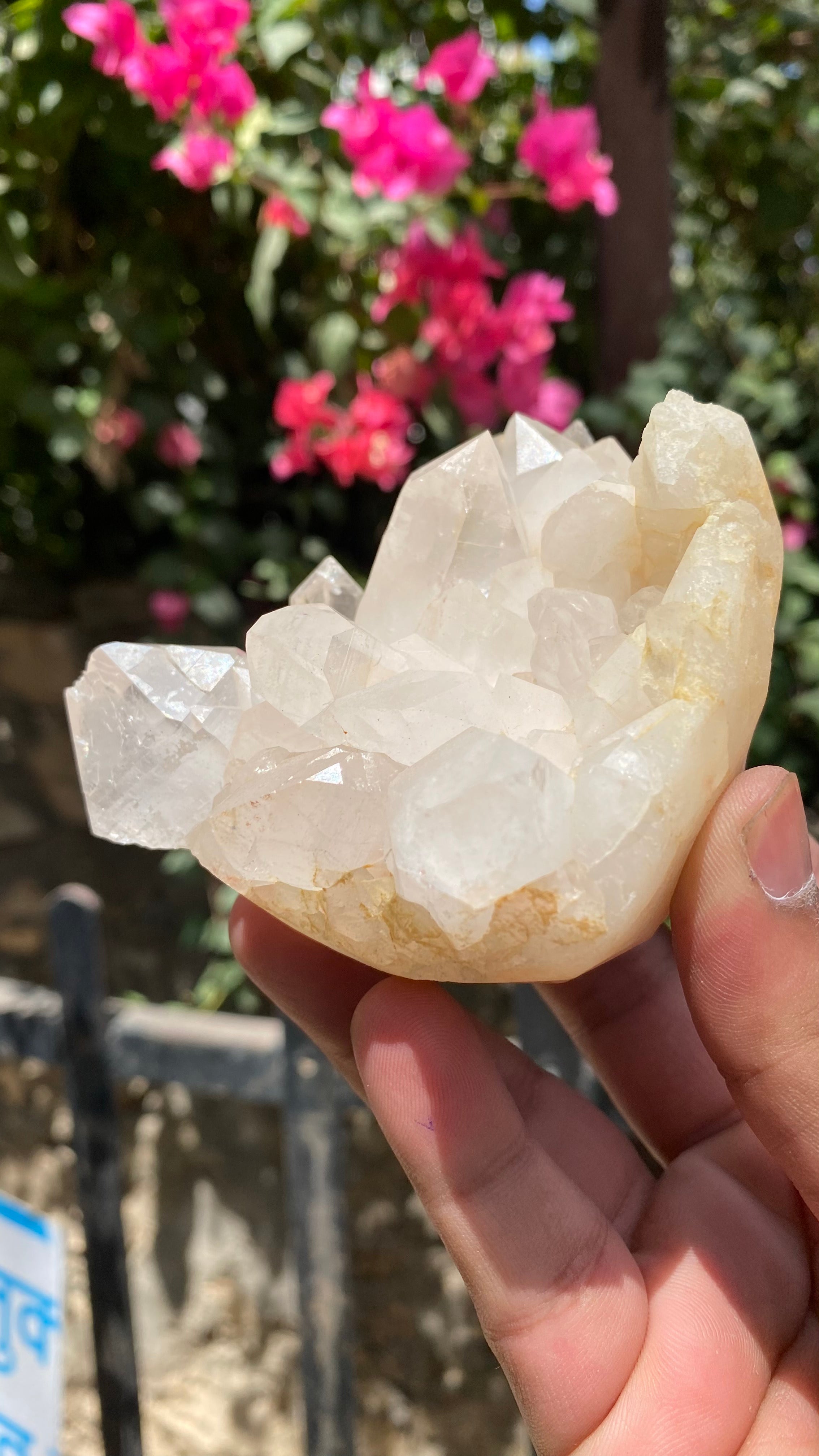 Himalya Quartz Himalayan White Quartz crystal cluster raw healing stone for meditation, energy cleansing, and spiritual decor.