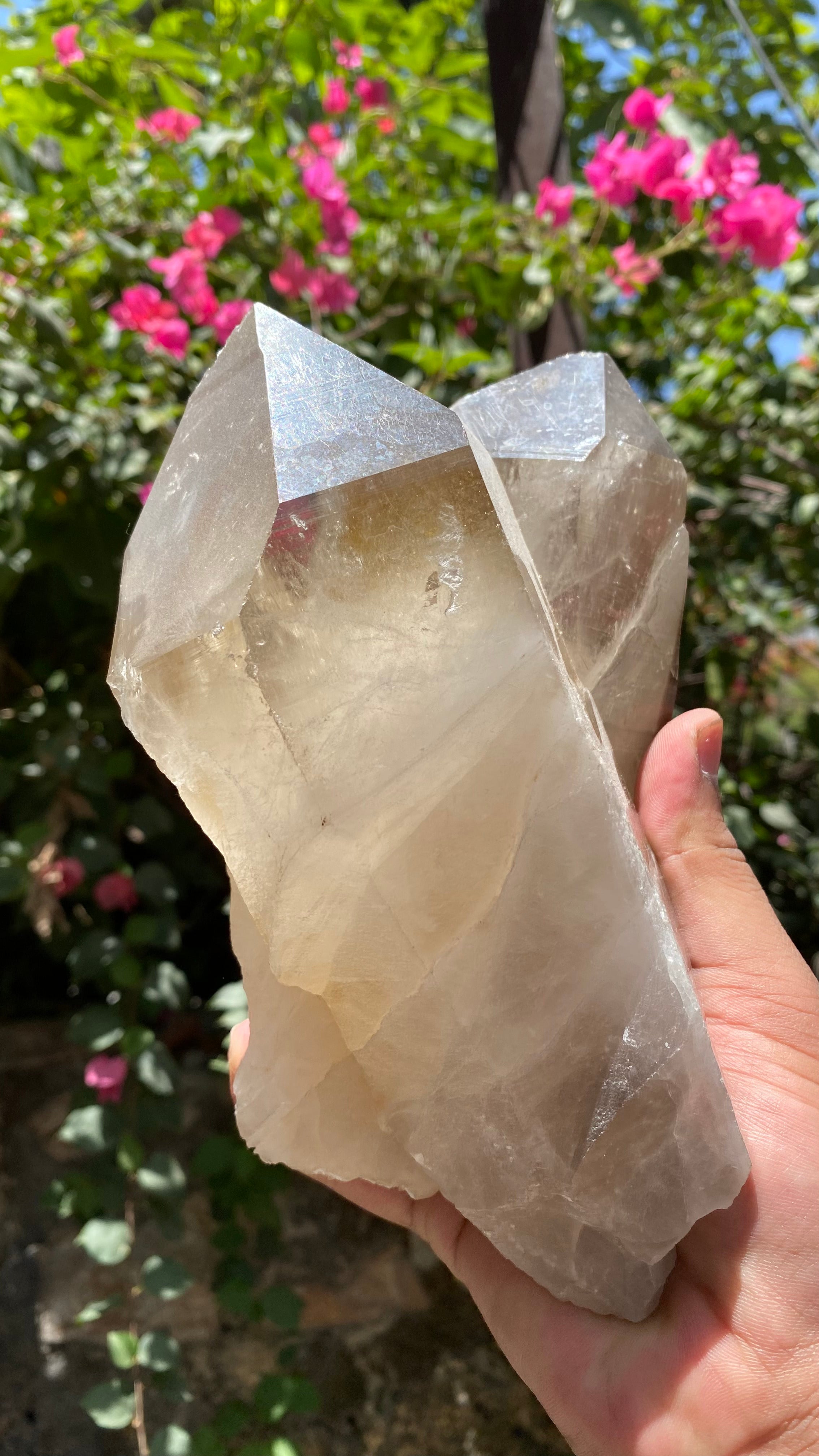 Himalya Quartz Himalayan Smoky Quartz crystal cluster for protection and meditation, raw healing stone with natural smoky formations.