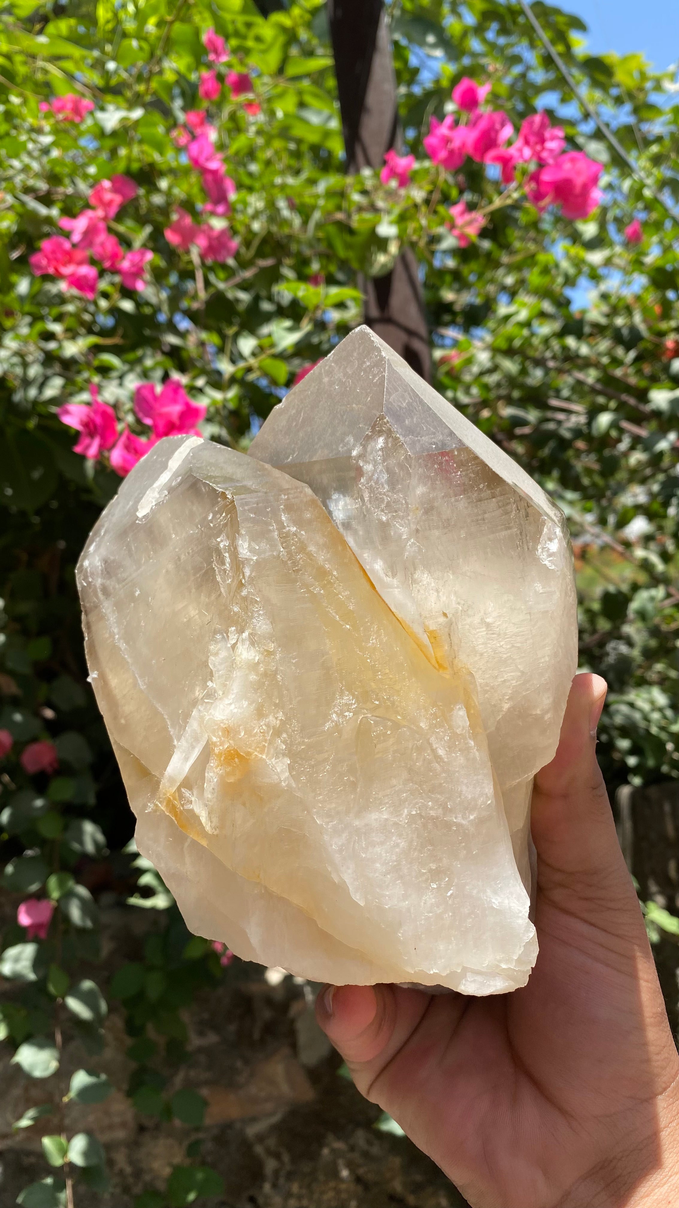 Himalya Quartz Himalayan Smoky Quartz crystal cluster, raw healing stone ideal for protection and meditation, natural mineral formation.