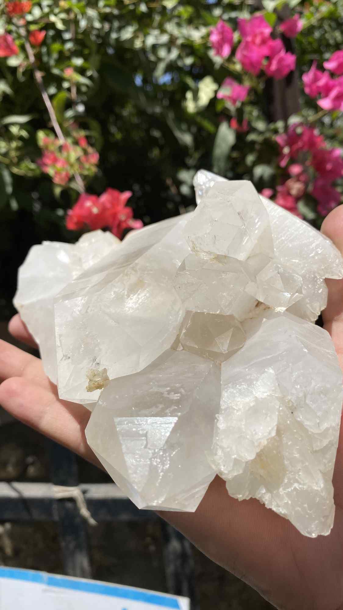 Natural Himalayan White Quartz Crystal cluster from Himalya Quartz, raw healing stone for meditation, energy cleansing, and spiritual decor.